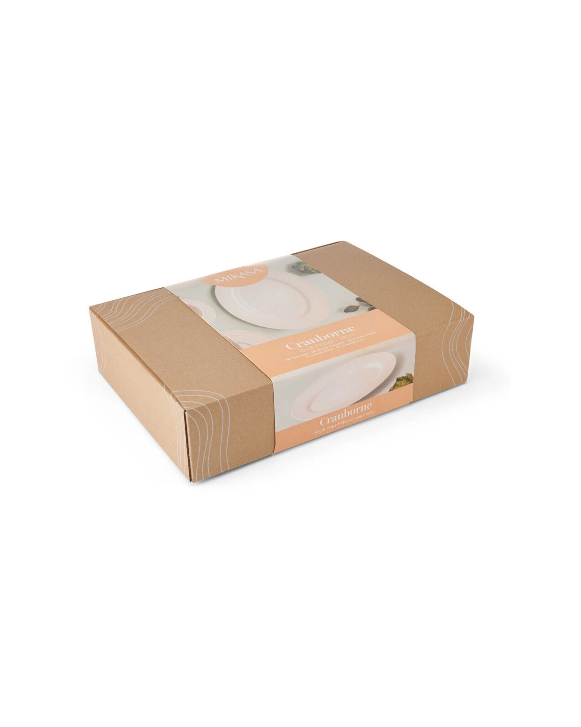 6 Mikasa Cranborne Stoneware Oval Serving Platter 39cm Durable - White, 6 of 6