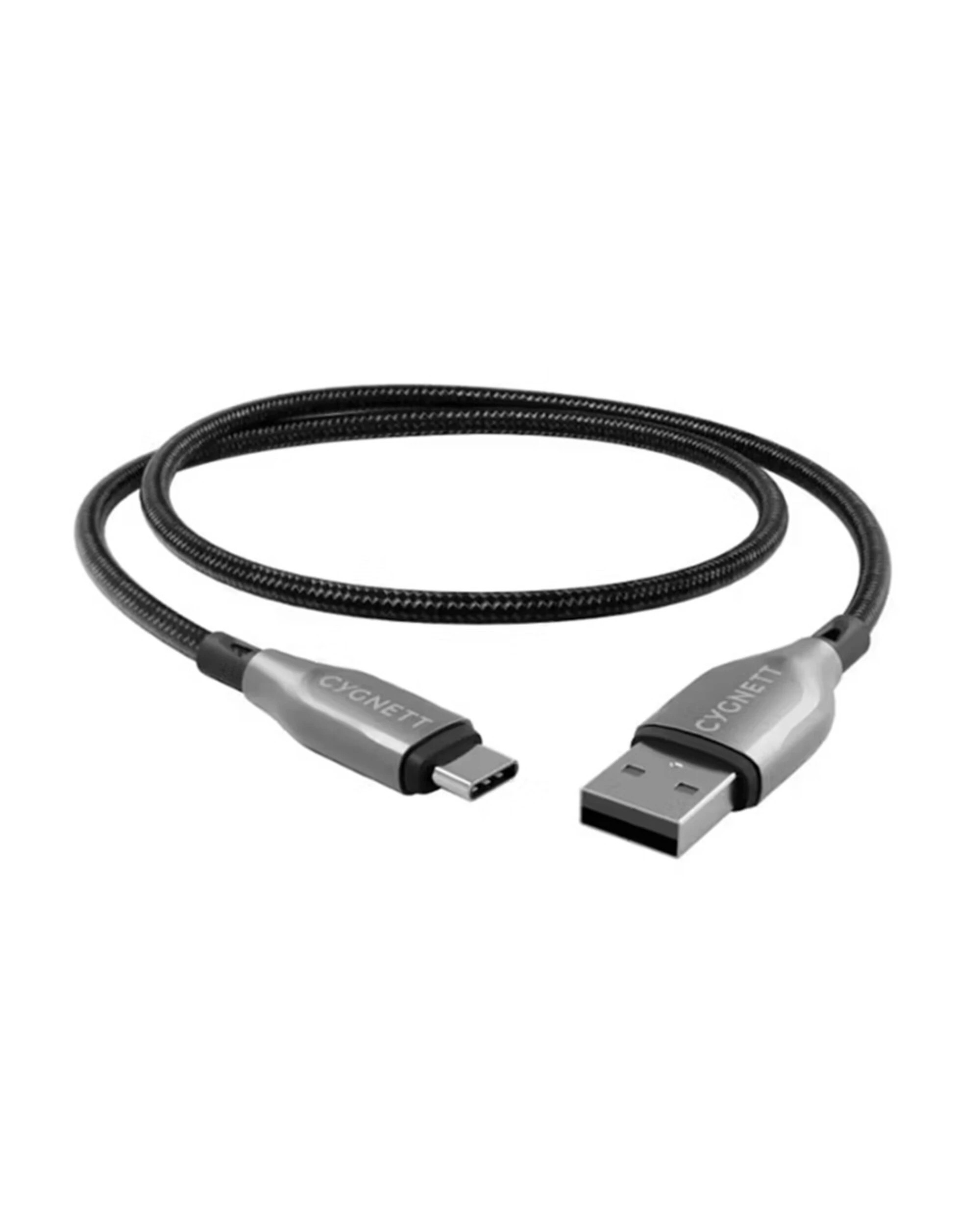 1 Cygnett - Armoured 1m USB-C to USB-A Cable - Black, 1 of 3