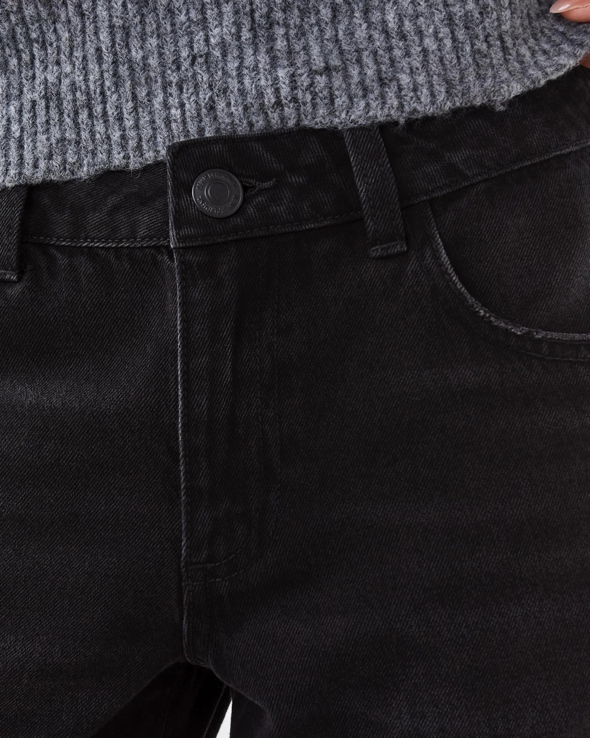 5 Low Rise Wide Leg Jeans Black Wash, 5 of 8