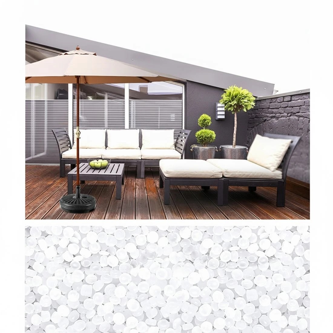 4 Instahut 51cm Outdoor Umbrella Base Round Stand Pod - Black, 4 of 7