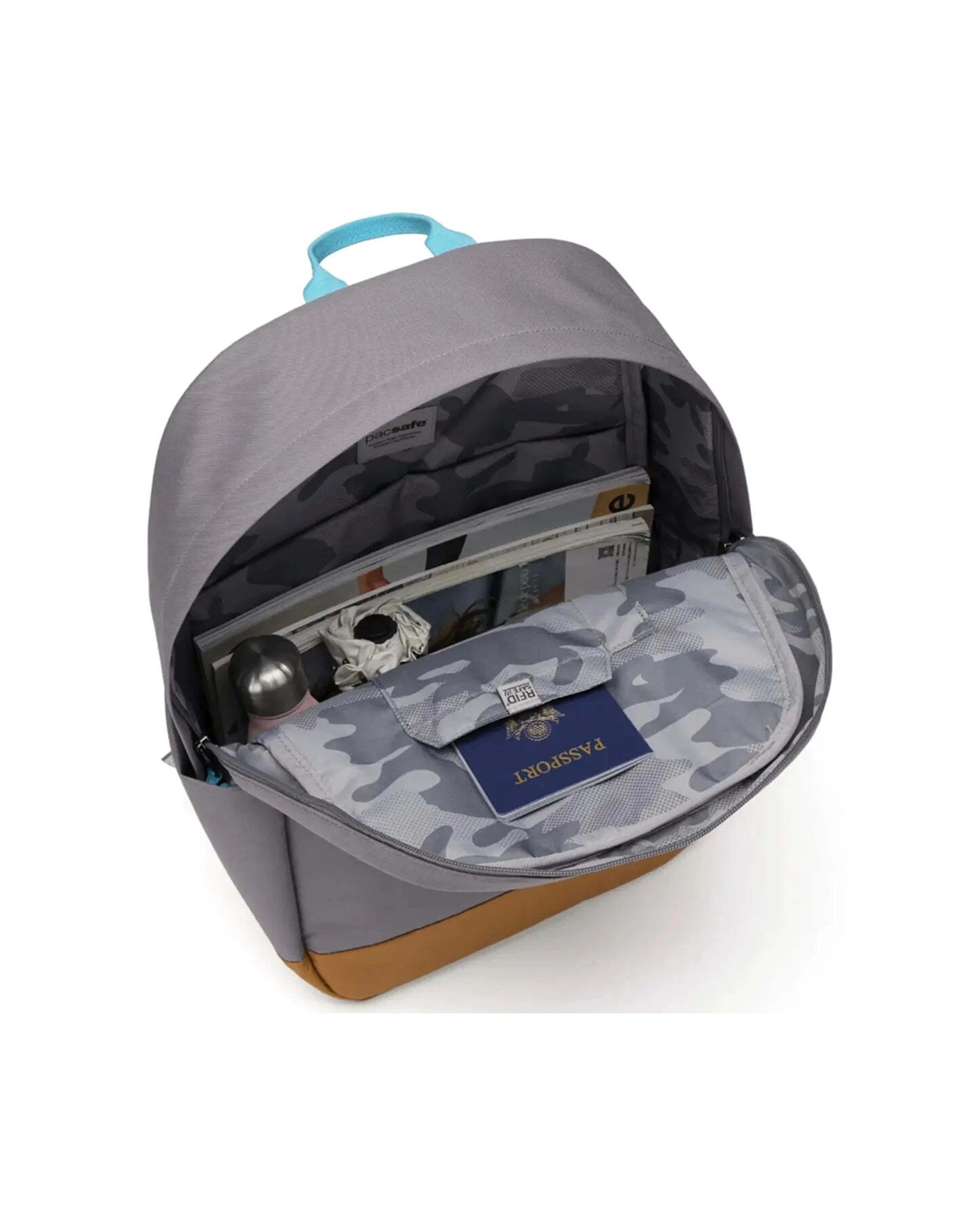 2 Pacsafe Go 25L Anti-Theft 16in Laptop Backpack RFID Blocking Security Features Stone - Grey, 2 of 8