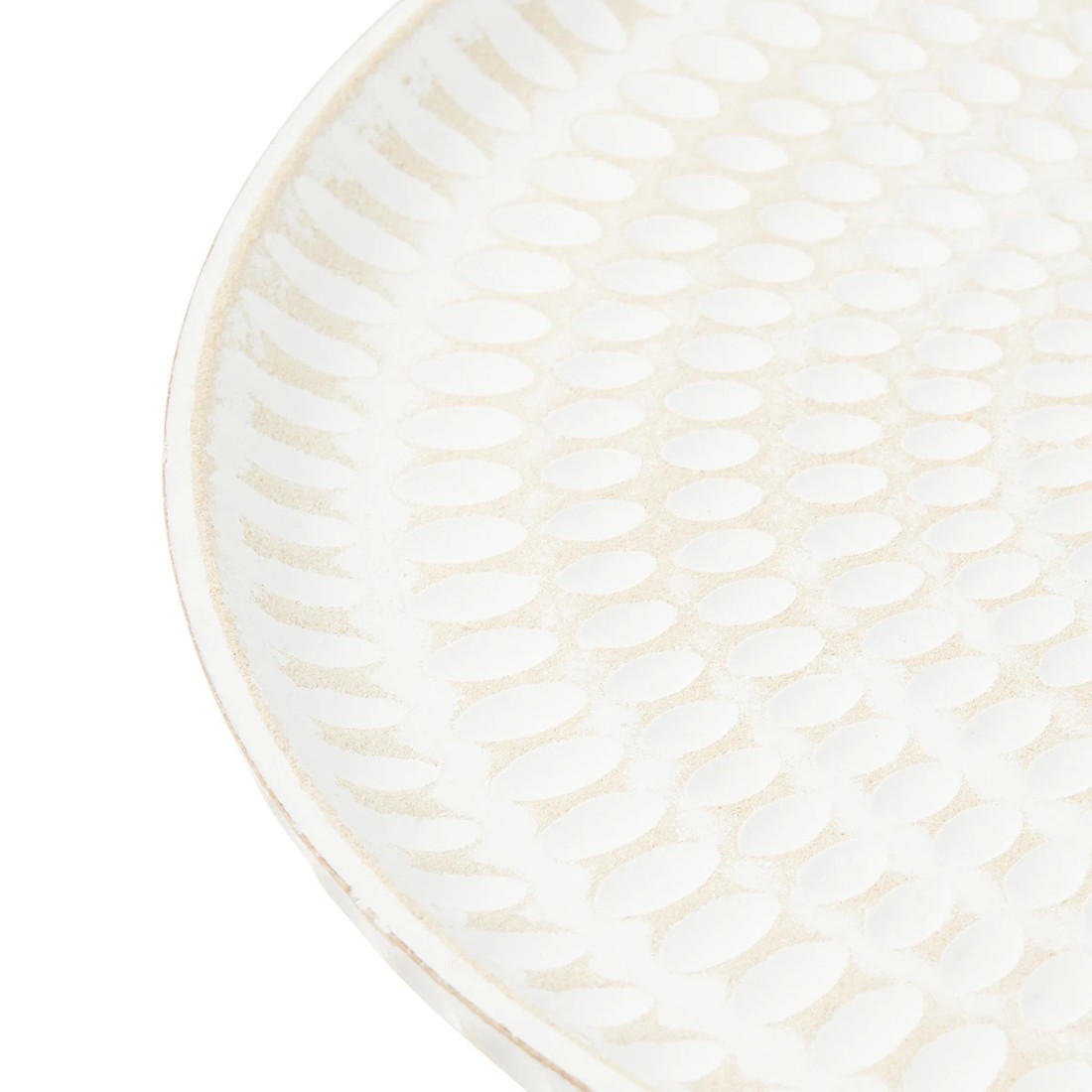 4 White Carved Tray, 4 of 7