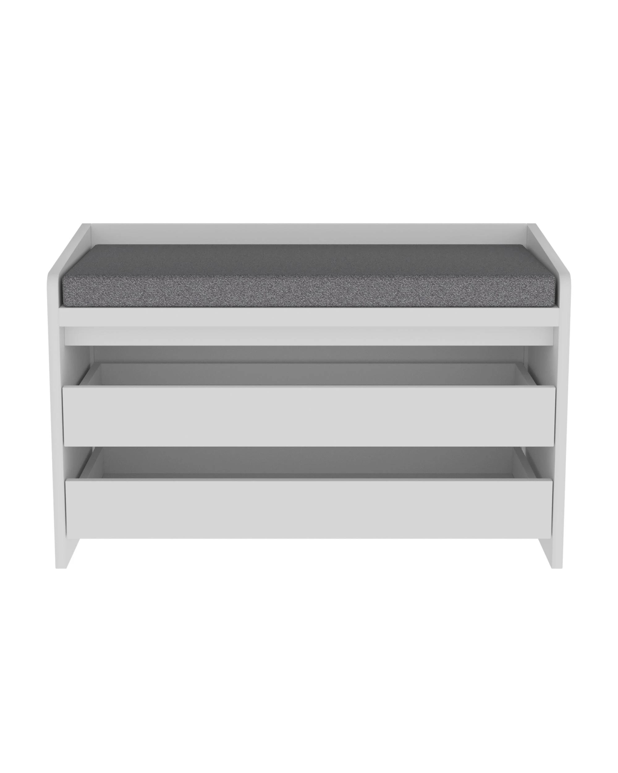 3 Kodu Shoe Cabinet Seat Bench 2 Drawers - White, 3 of 5