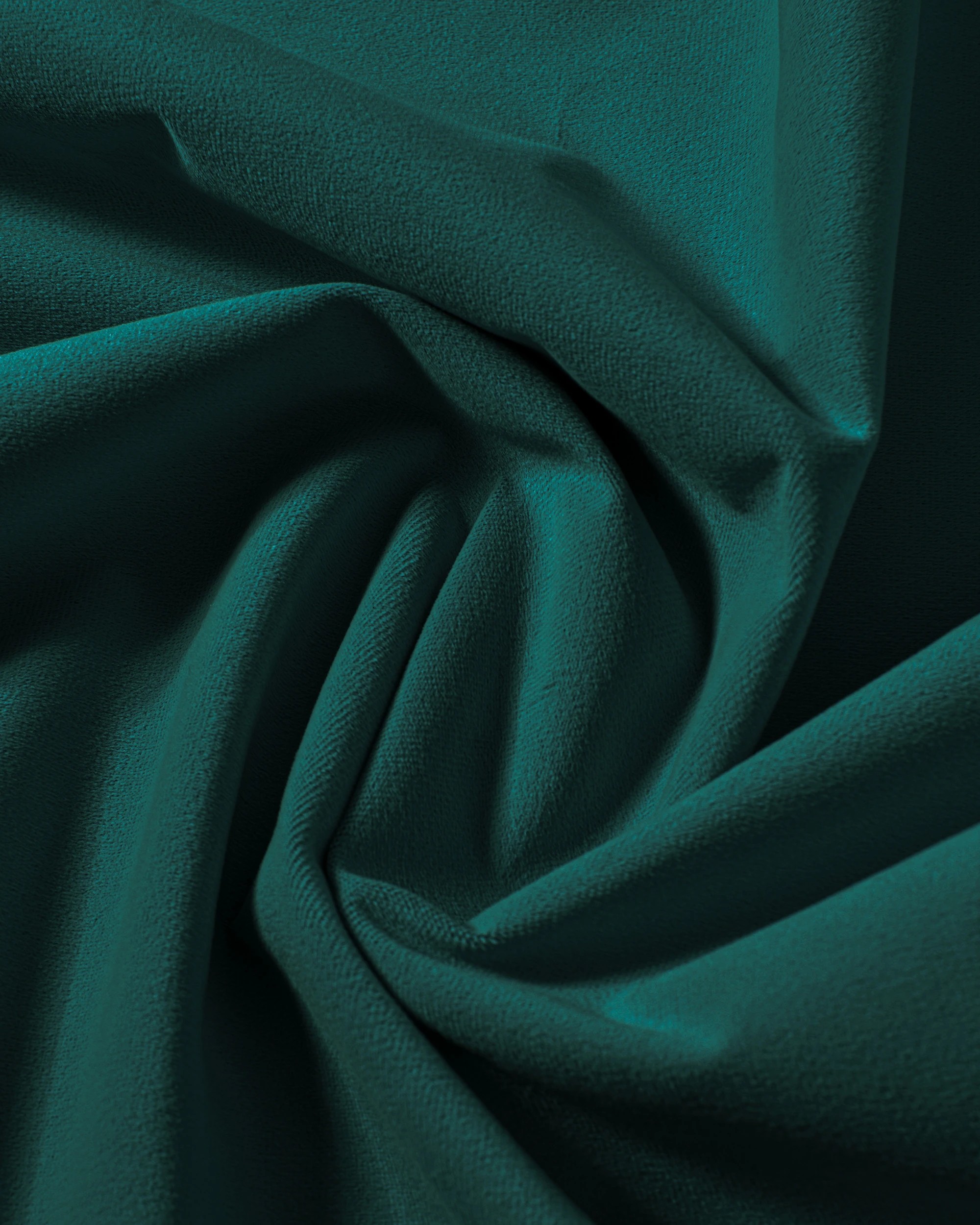 4 Cadence & Co. Byron Matte Velvet 100% Blockout S-Fold Curtain 485x280cm - Fits 280cm Track - Deep Teal, 4 of 5