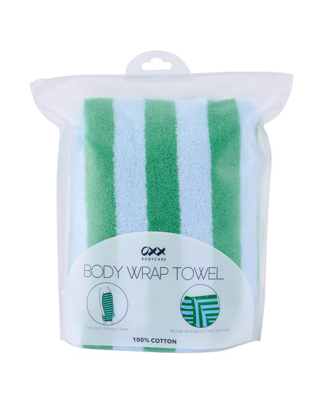 OXX Bodycare Cotton Body Wrap Towel - Blue and G