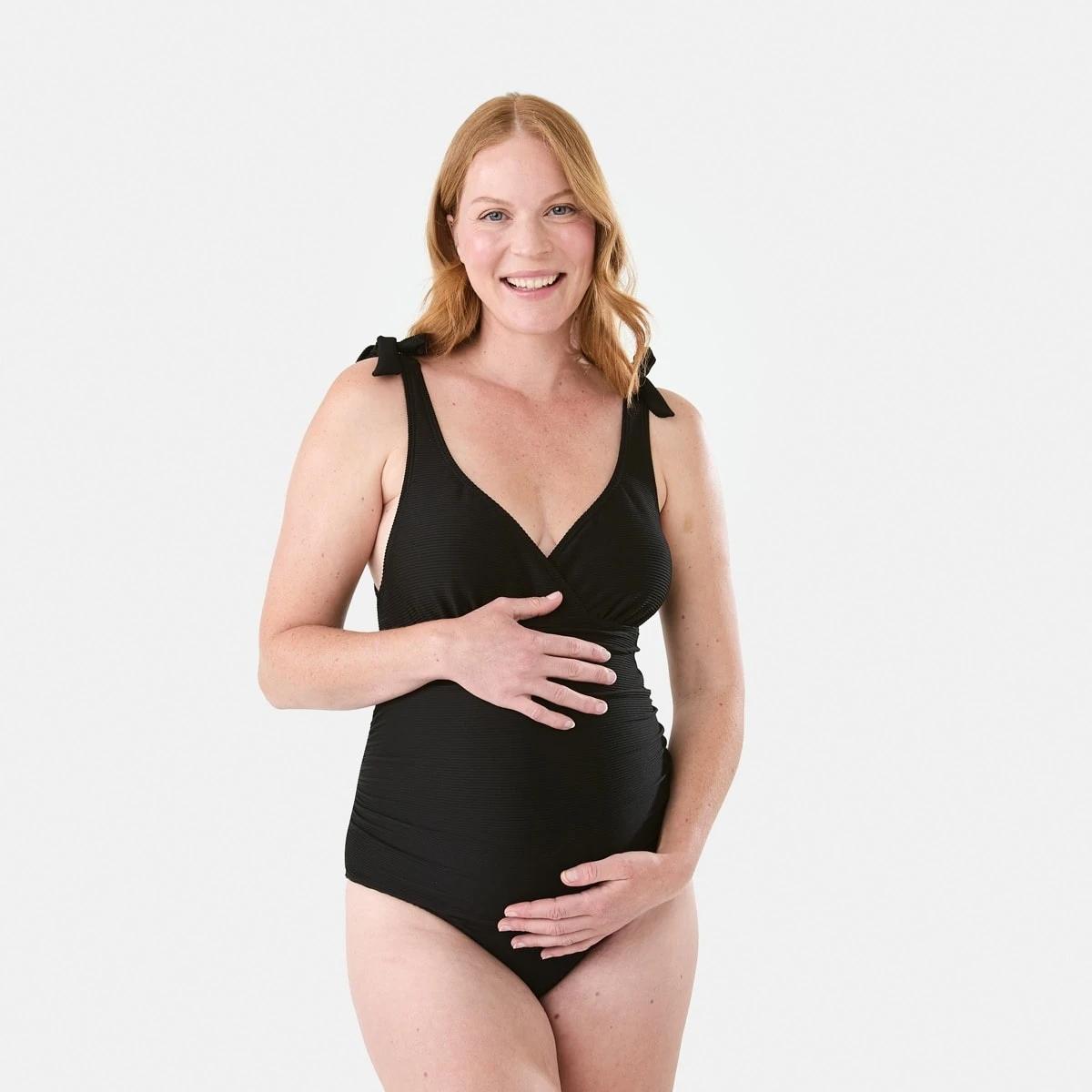 1 Maternity Wrap Swimsuit Black, 1 of 7