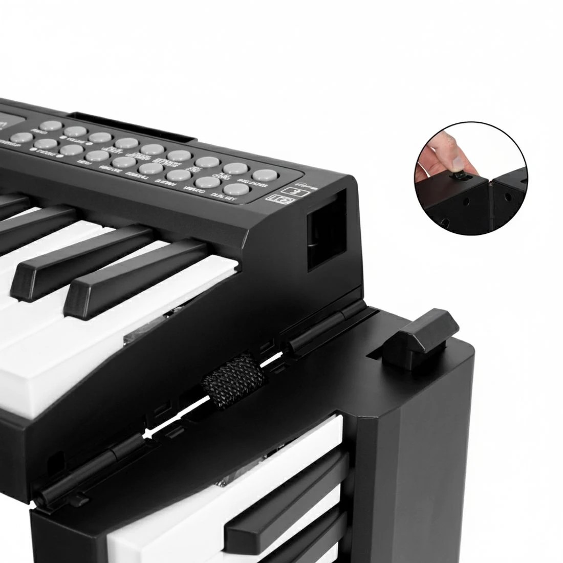 4 Alpha 61 Keys Foldable Electronic Piano Keyboard Digital Electric w/ Carry Bag - Black, 4 of 5