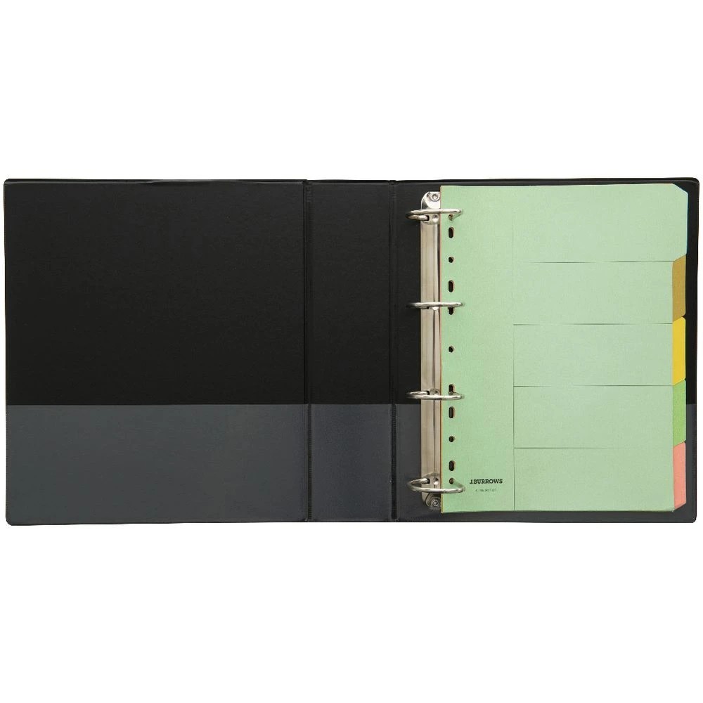 5 J.Burrows Insert Binder A4 4 D-Ring 50mm Black, 5 of 6