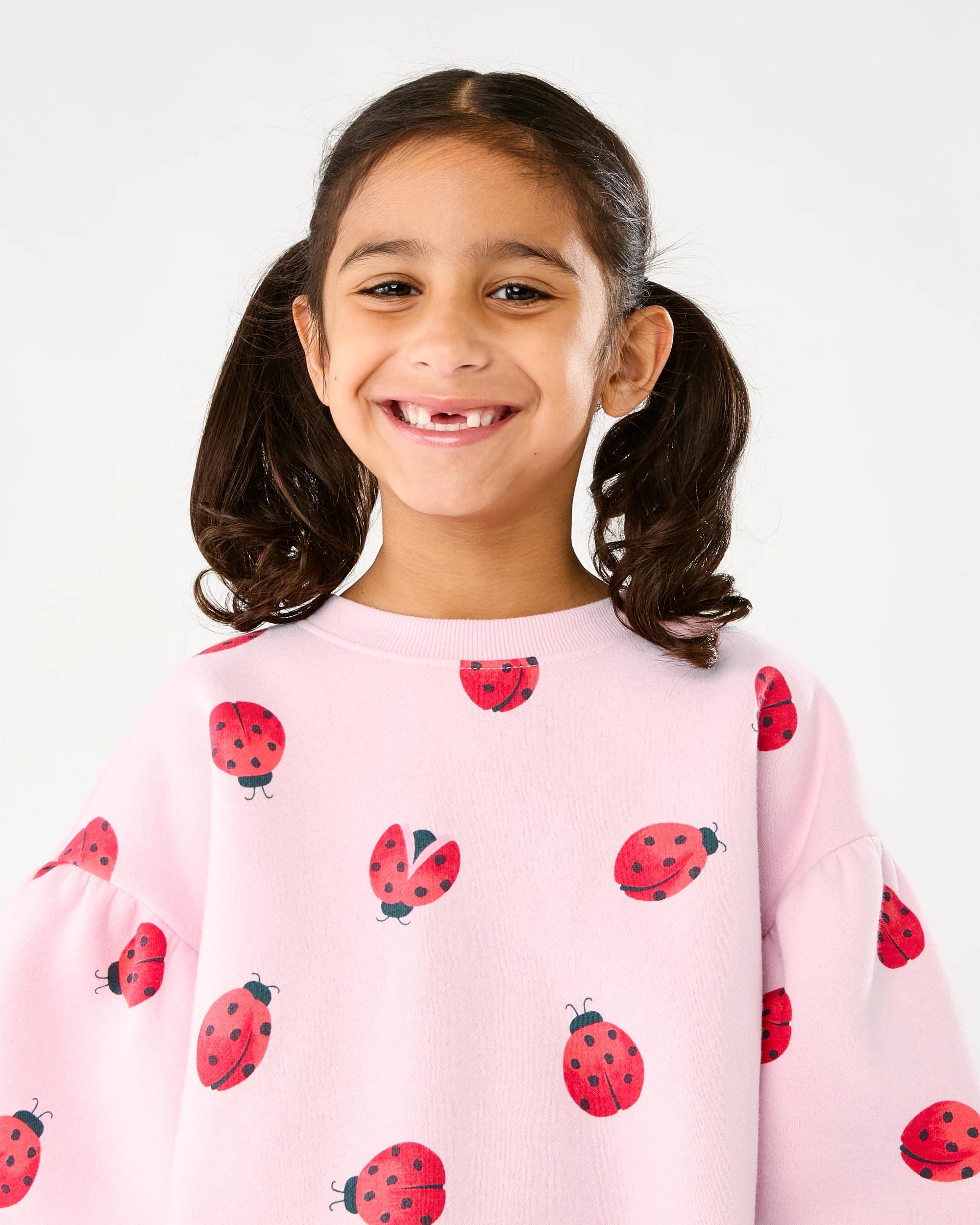 3 Oversized All Over Print Crew Neck Sweatshirt Pnk Bug, 3 of 7