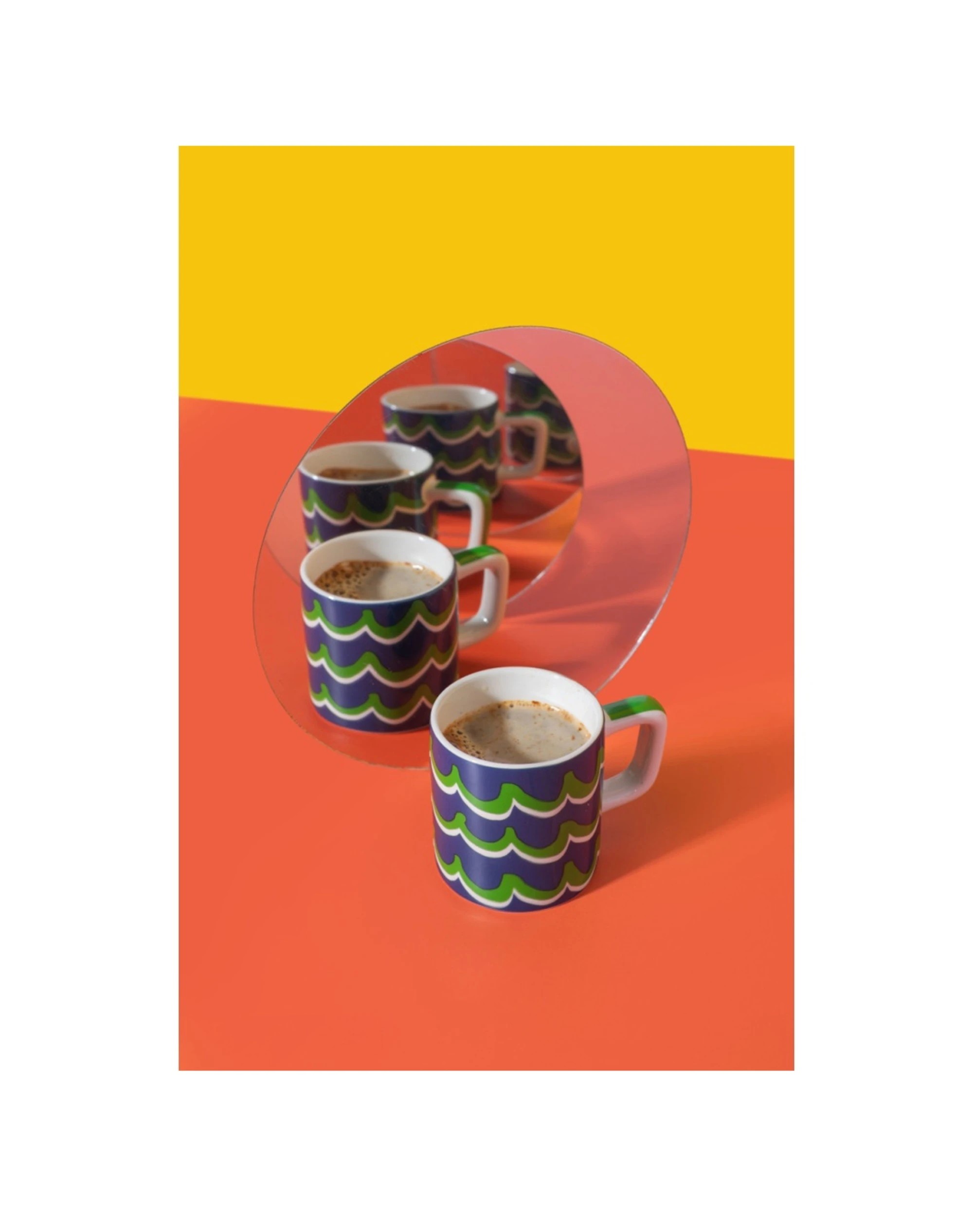6 La Cafetière 4pk Ceramic Espresso Cup Drinking Mug Set 120ml Cyan Tides - Blue, 6 of 7