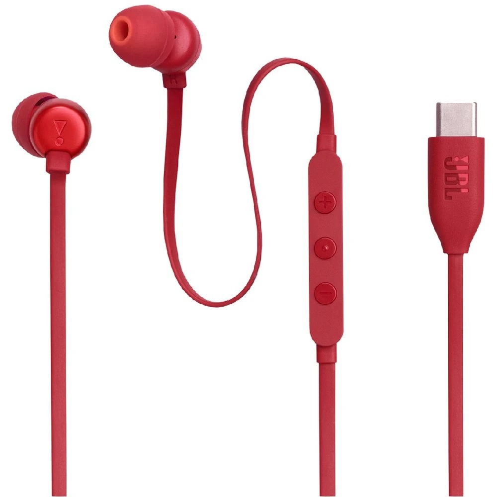 1 JBL Tune 310C USB-C In-Ear Headphones Red, 1 of 6