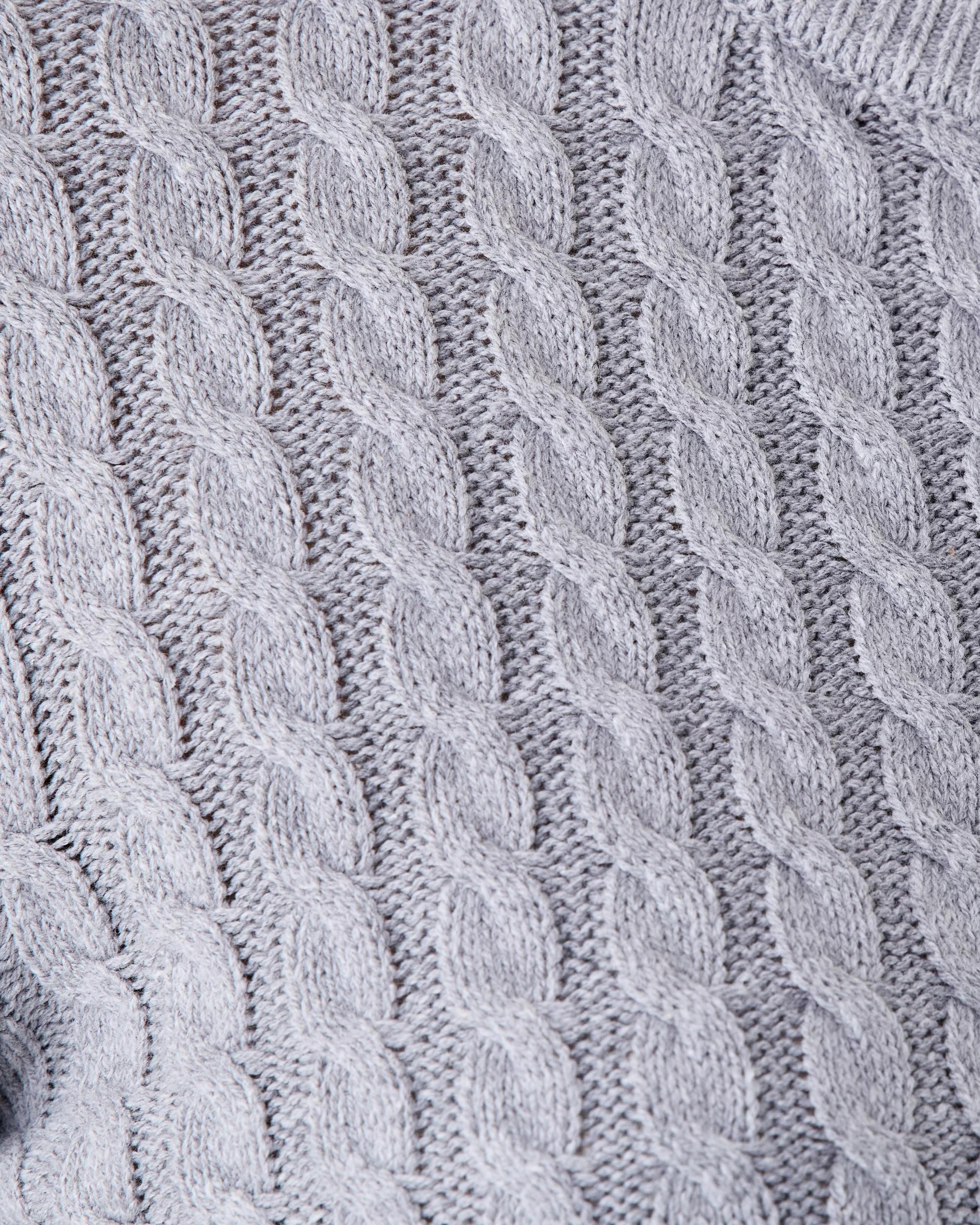 7 Long Sleeve Lightweight Cable Cardigan Grey Marle, 7 of 7