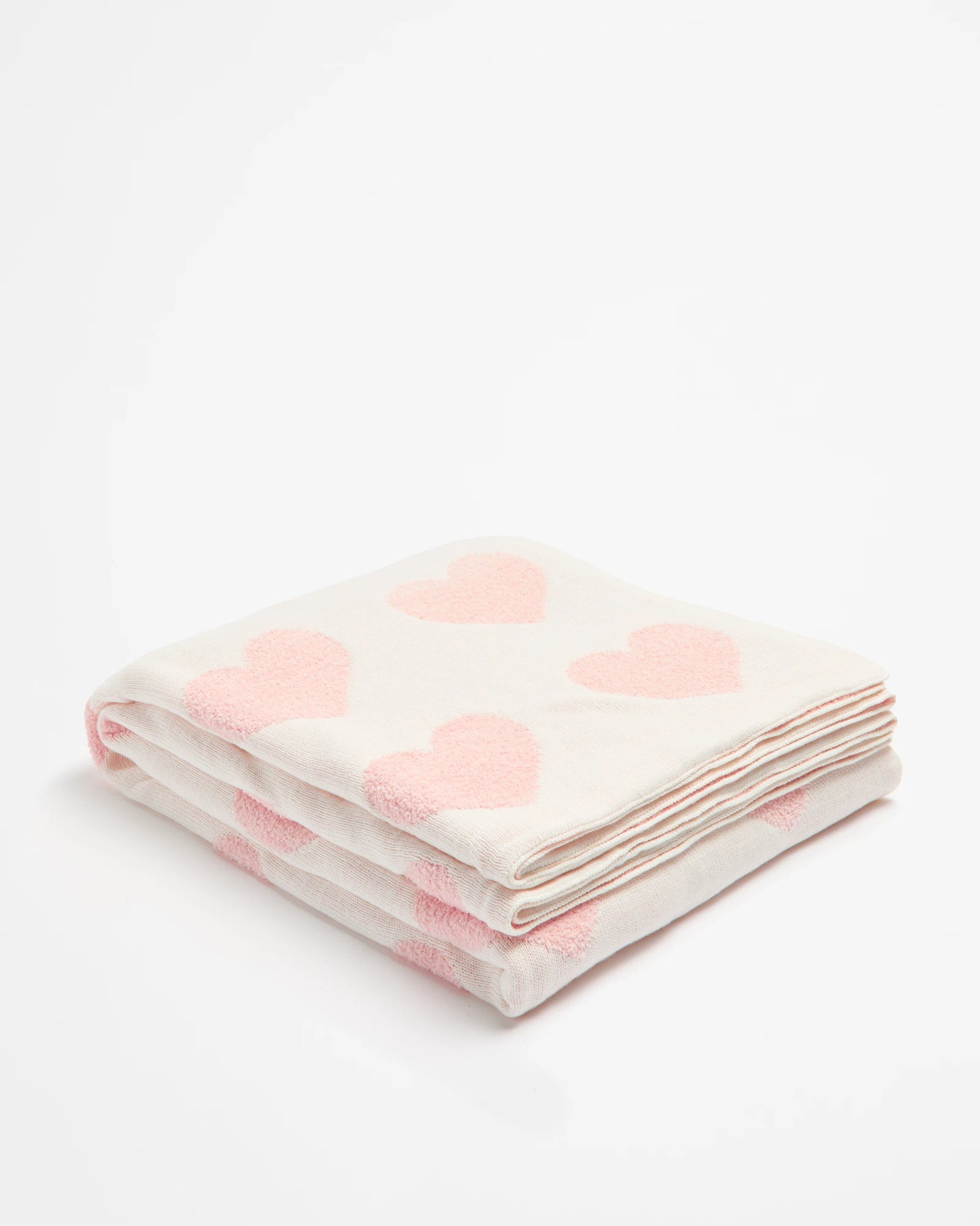 1 Target Lily Hearts Knitted Throw
 - Queen Bed
 - Pink, 1 of 3