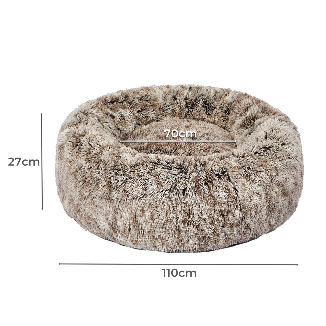 3 Pawz Plush Pet Bed Xl Brown Cover Only, 3 of 6