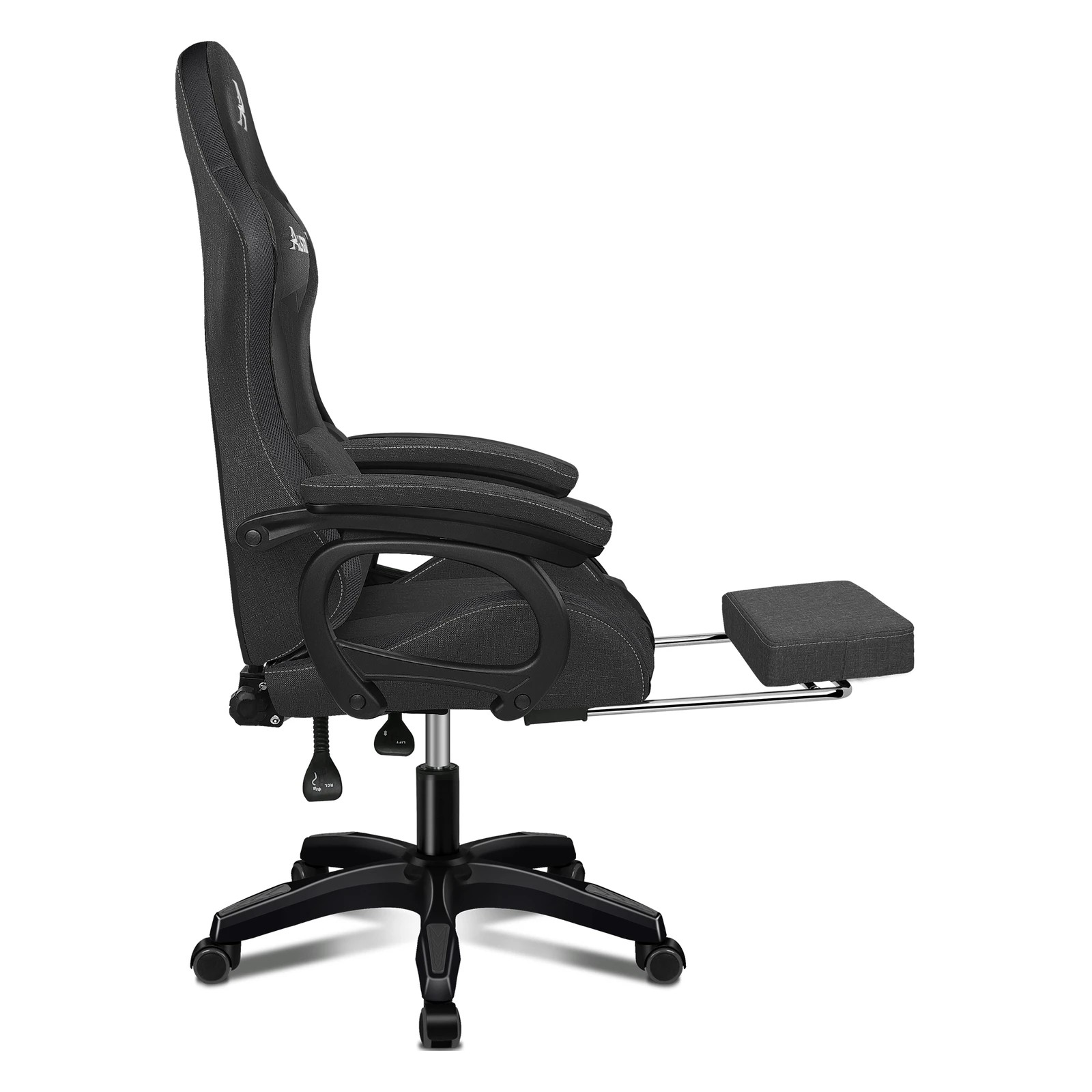 7 Alfordson Gaming Chair Office 12 RGB LED Massage Computer Seat Fabric - Grey, 7 of 10