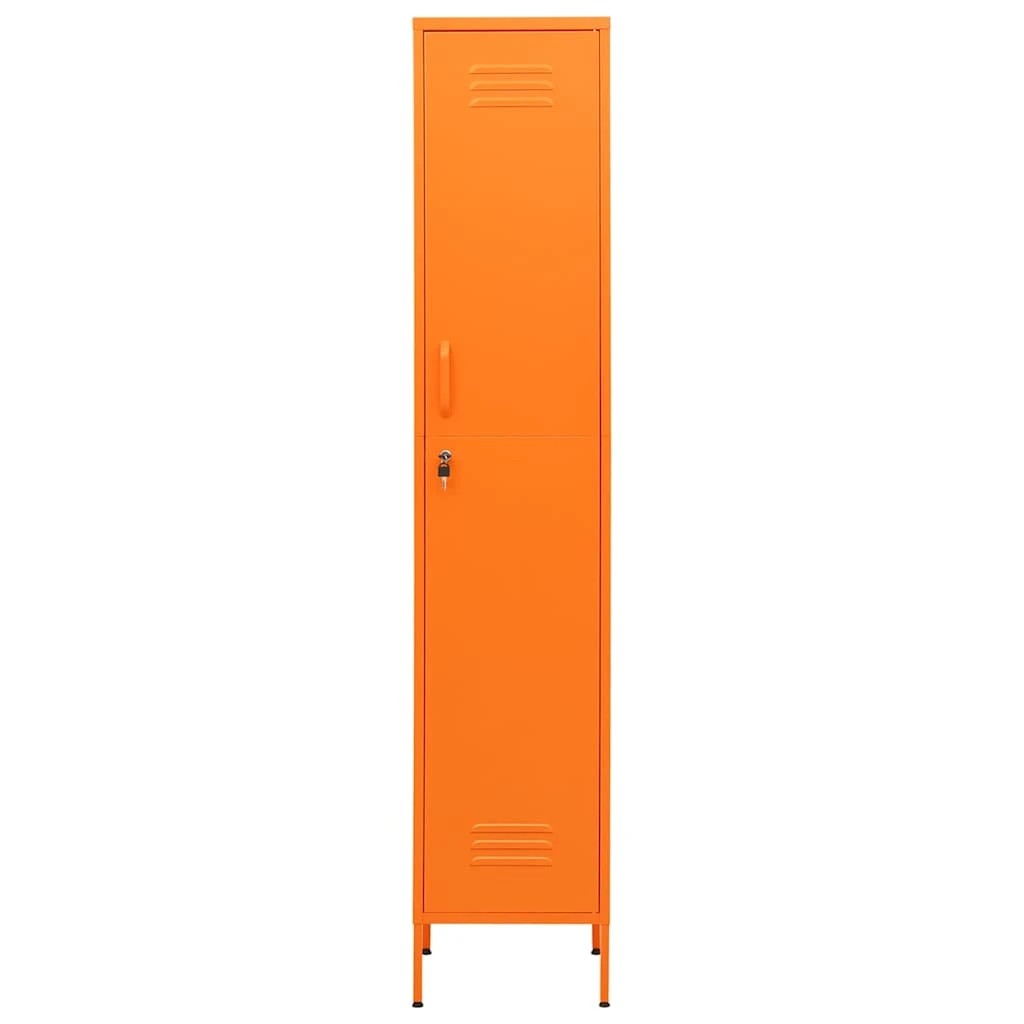 3 Vidaxl Locker Cabinet, Orange, 3 of 10