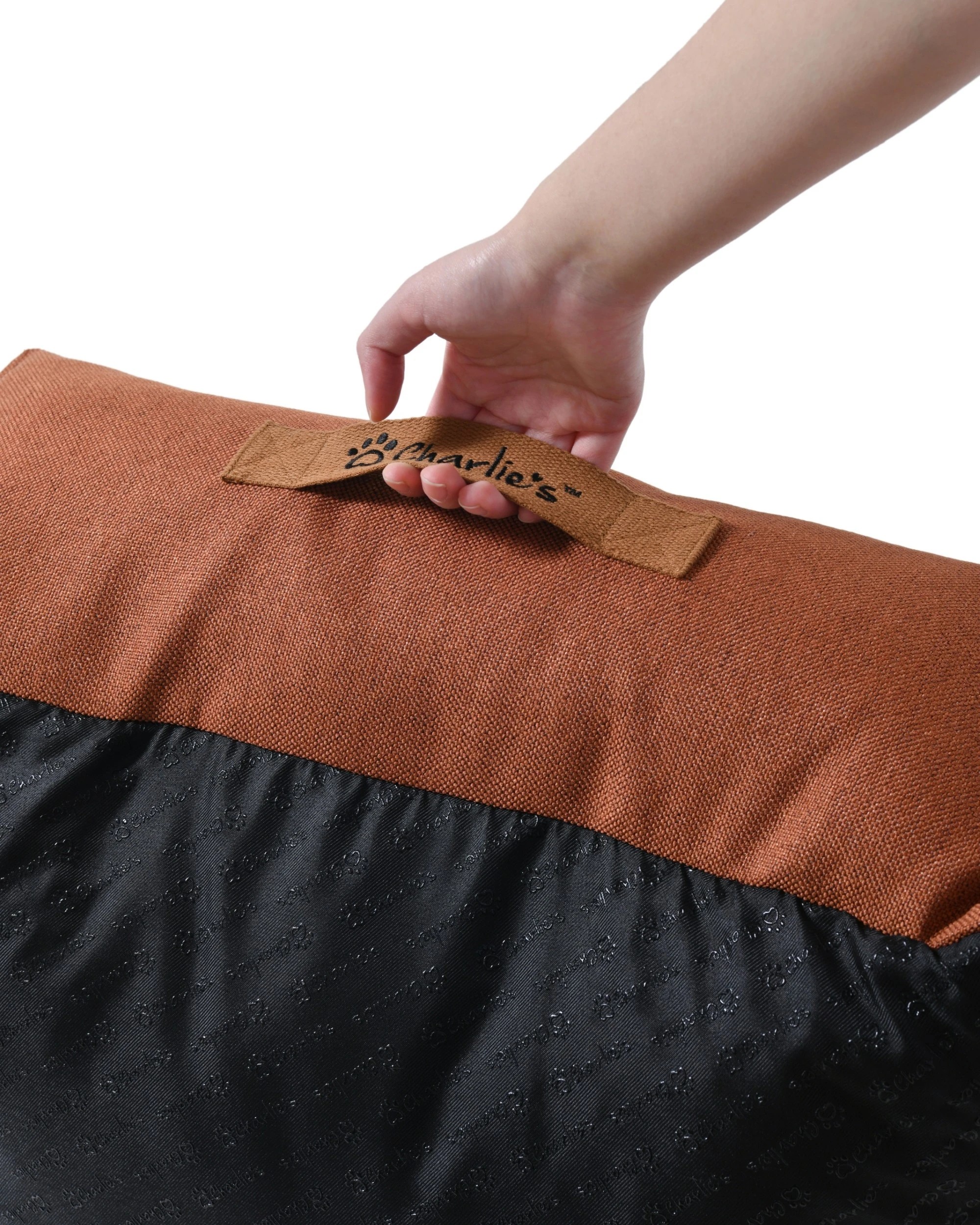 4 Charlie's Brooksy Woven Dog Bed Medium - Rust, 4 of 10
