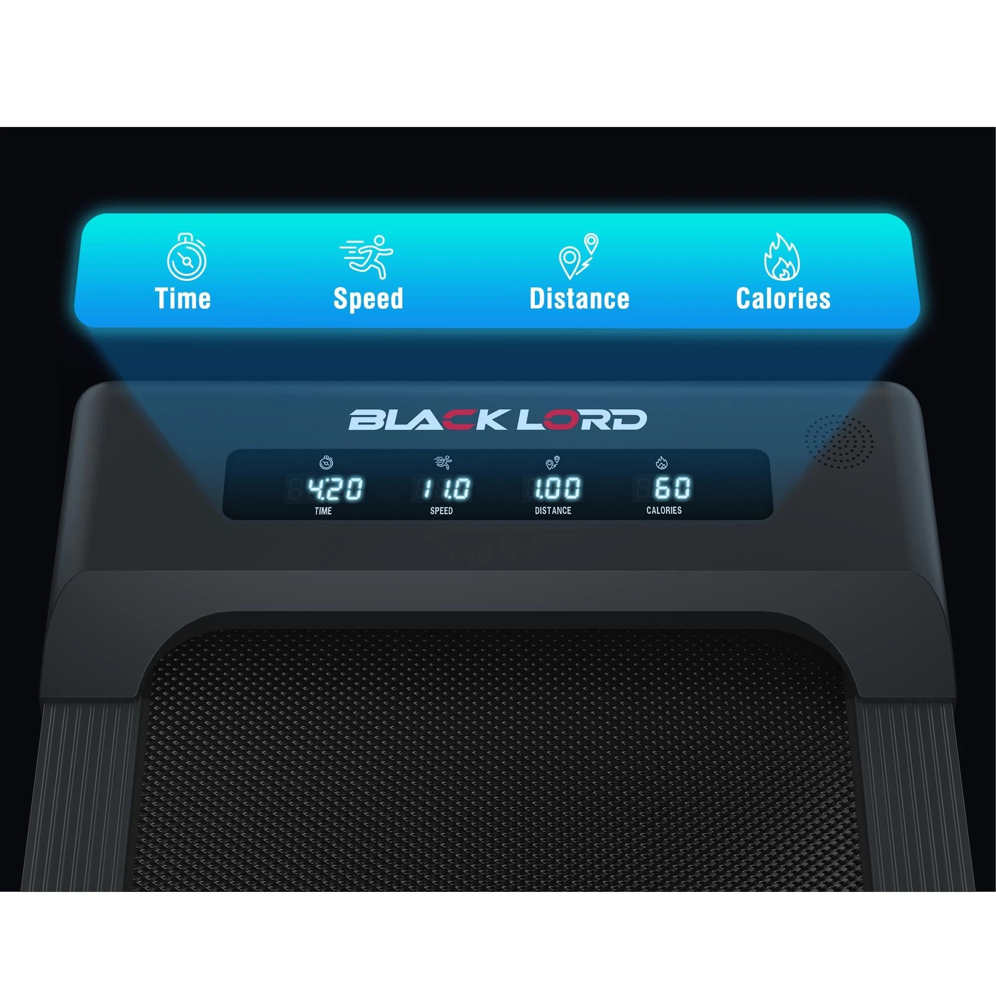 7 Black Lord Treadmill Electric Walking Pad Under Desk Foldable Gym 400mm - Grey, 7 of 10