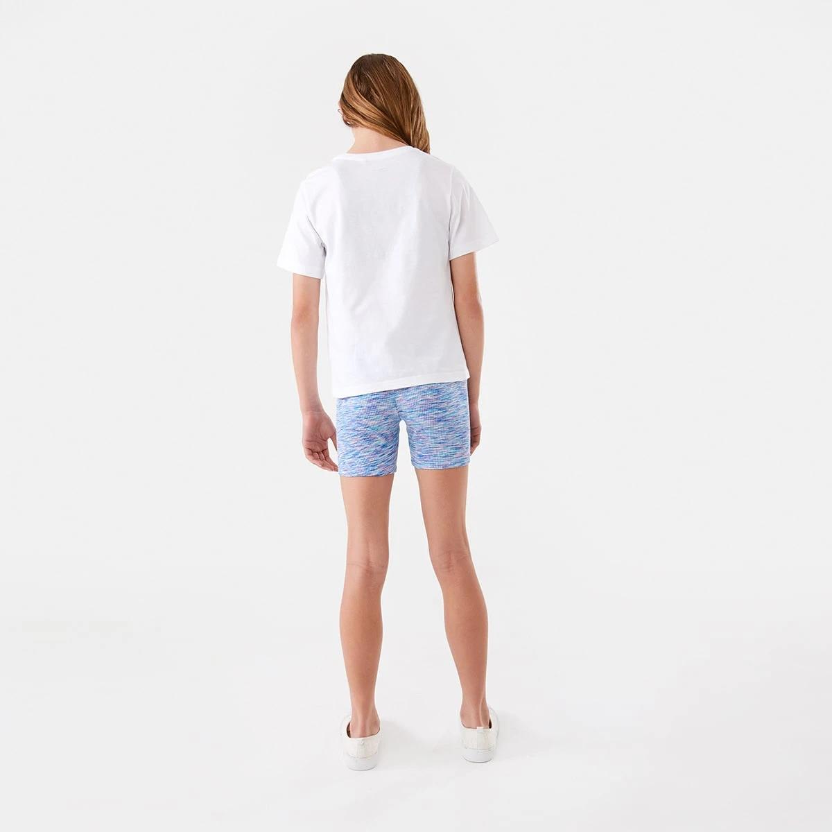 6 Rib Bike Shorts Blu Sp Dye, 6 of 8