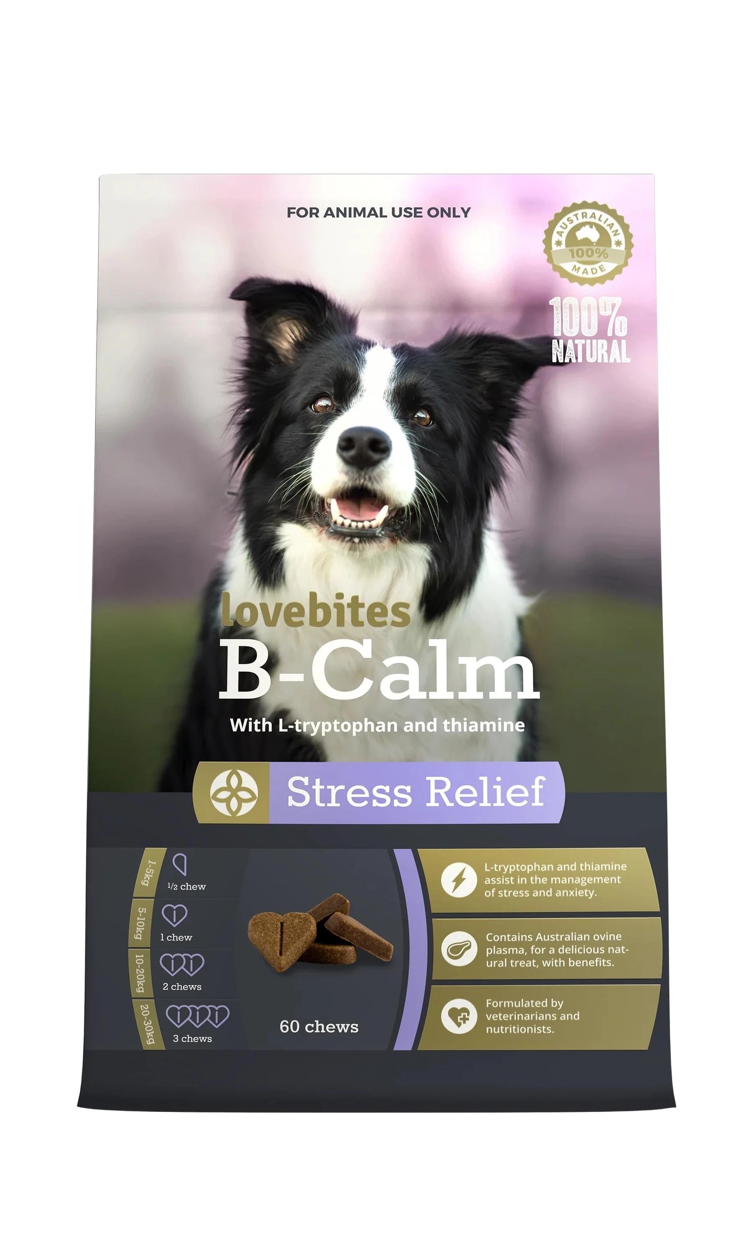 1 Vetafarm Lovebites B-Calm Chews 60 Chews, 1 of 2