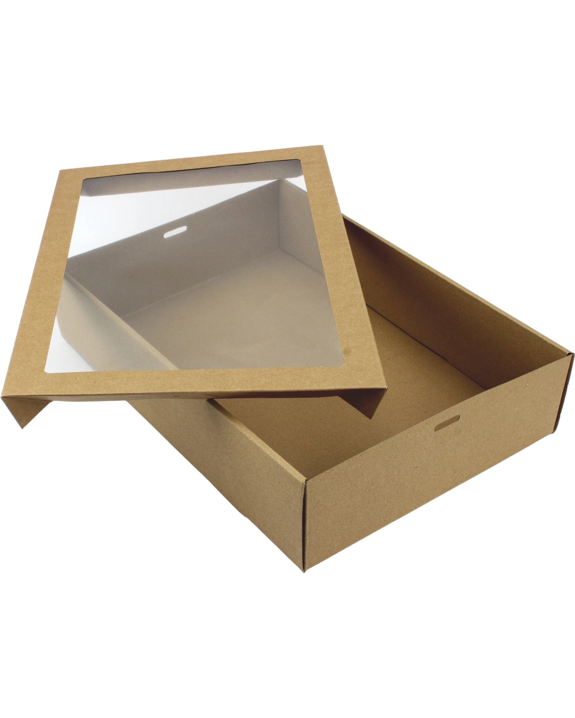 2 Alpen Eco Kraft Grazing Boxes with Lids 36cm x 25.2cm x 8cm Pack of 2 - Brown, 2 of 4