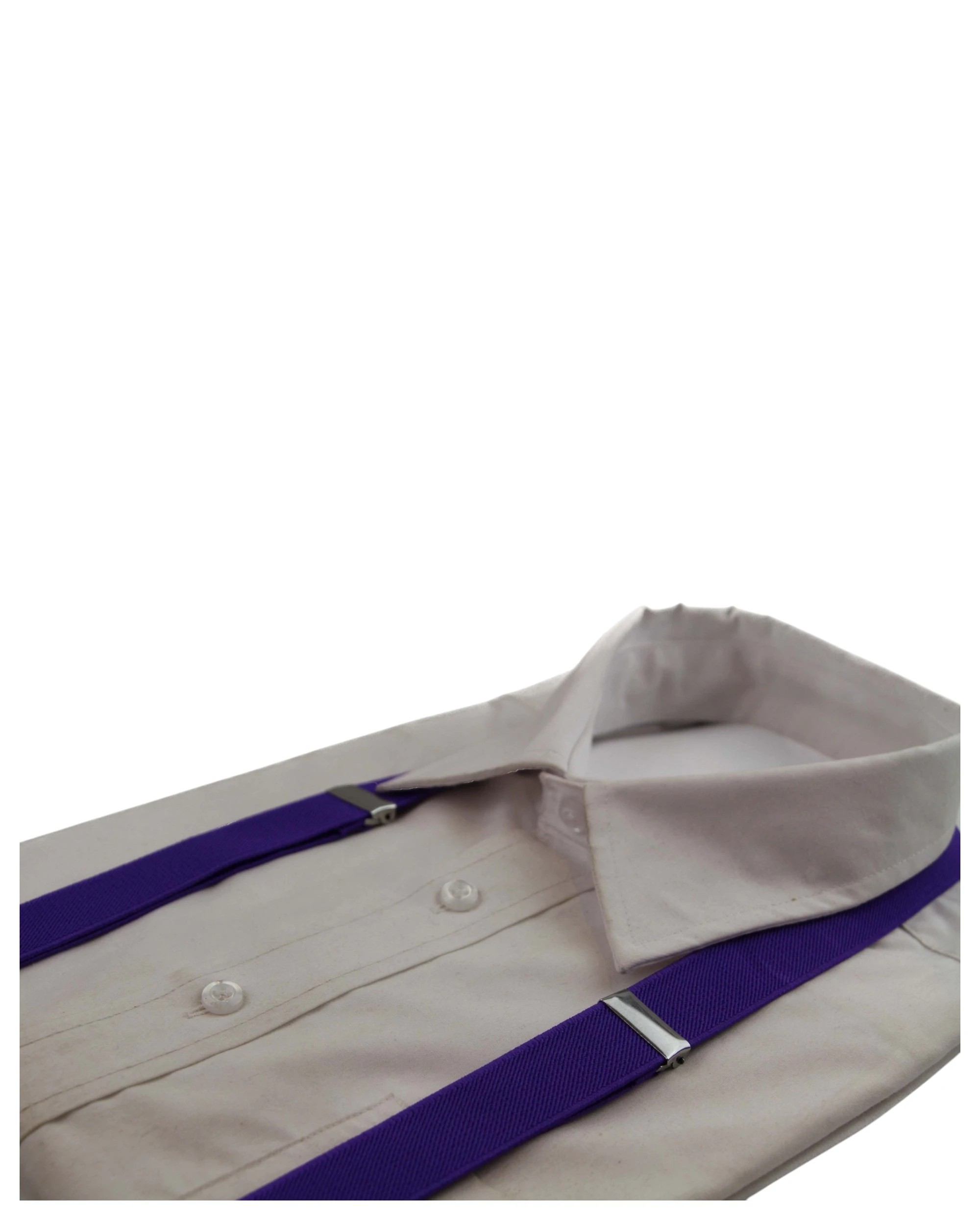 2 Zasel Boys Adjustable 65cms Suspenders - Purple - Purple, 2 of 3