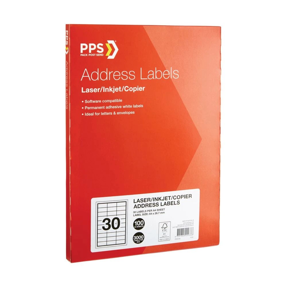 2 PPS Inkjet Laser Address Labels 30UP 100 Sheets, 2 of 3