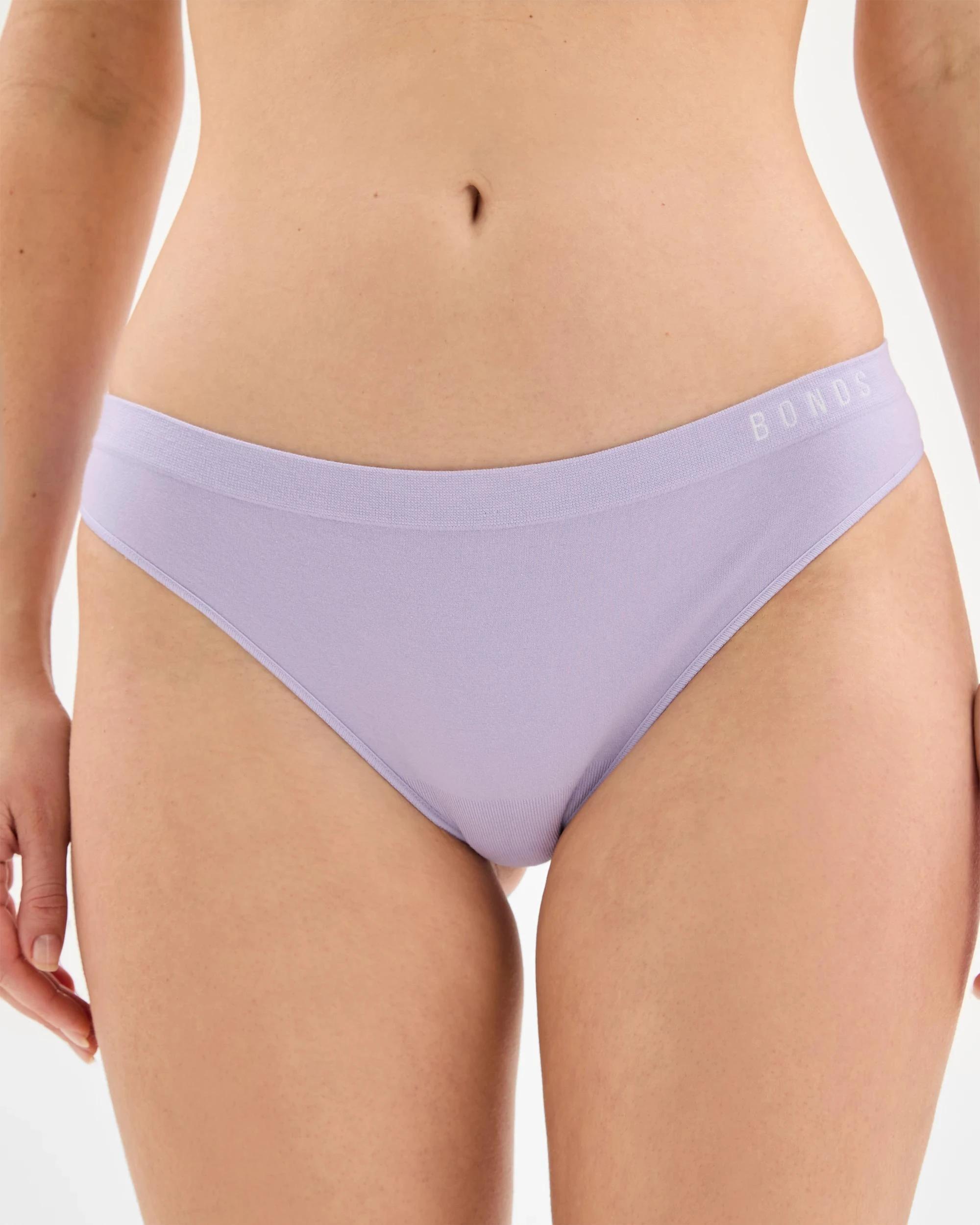 3 Womens Seamfree G-String Briefs - Bonds LILAC ICE, 3 of 3