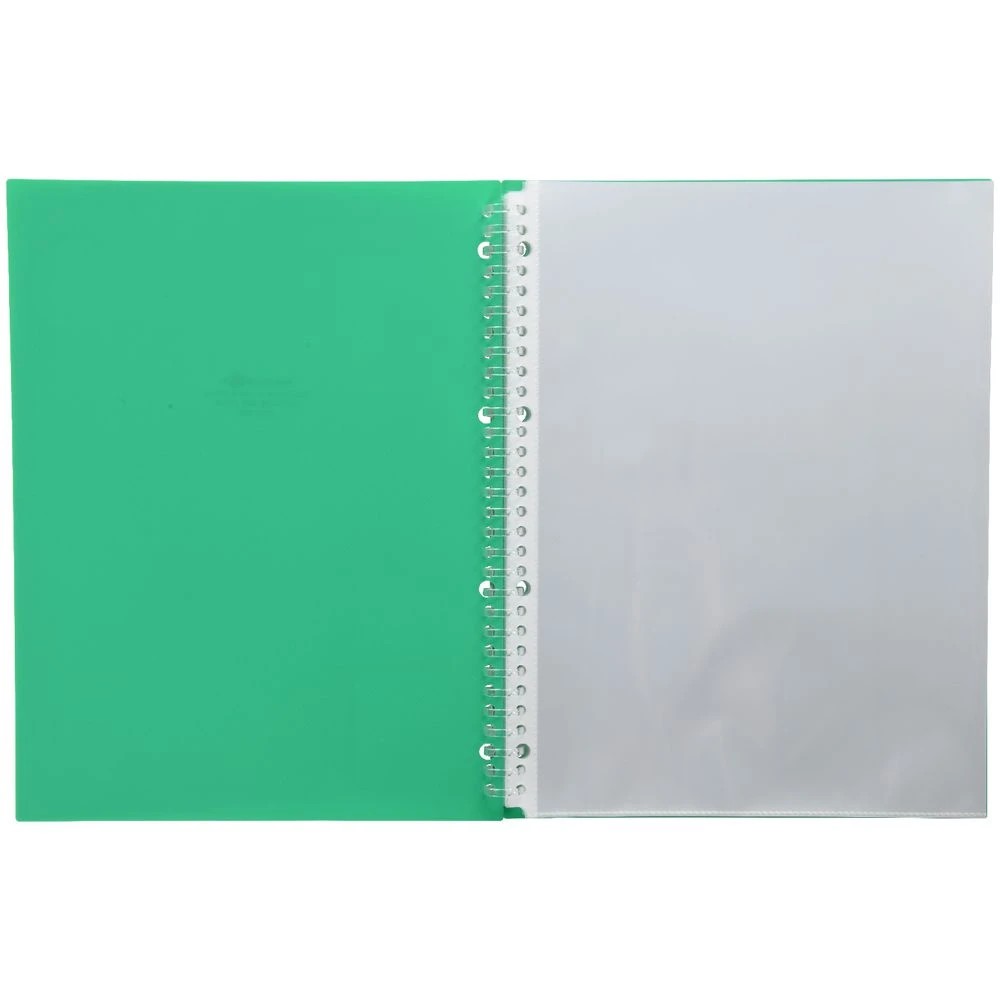 3 Aqua Drops Refillable Display Book A4 20 Pockets Vivid Green, 3 of 4