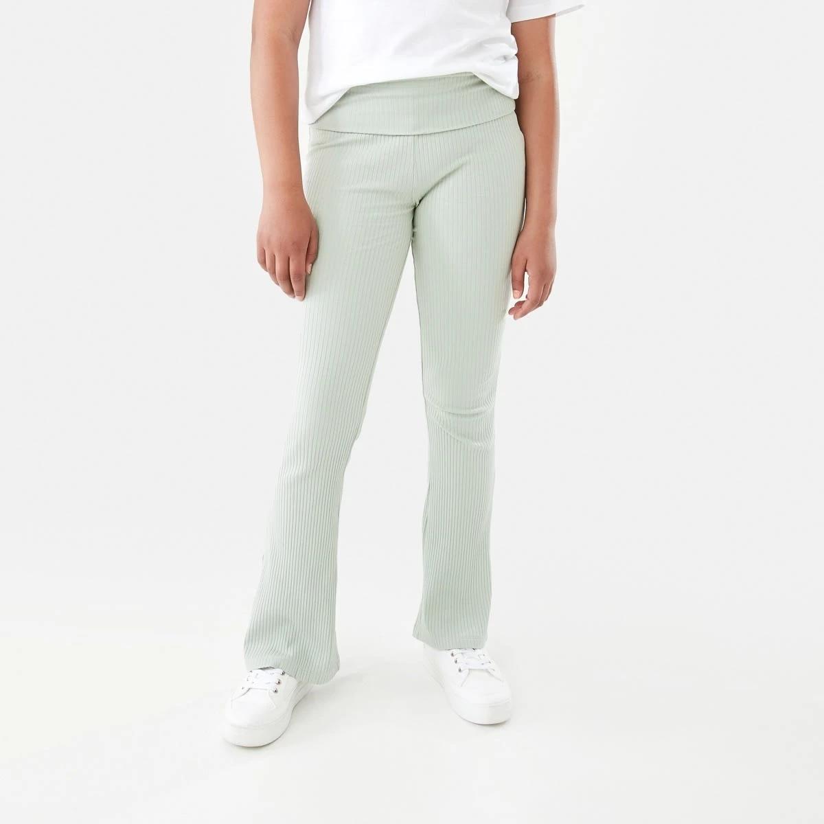 1 Rib Roll Waist Leggings Aqua Grey, 1 of 8