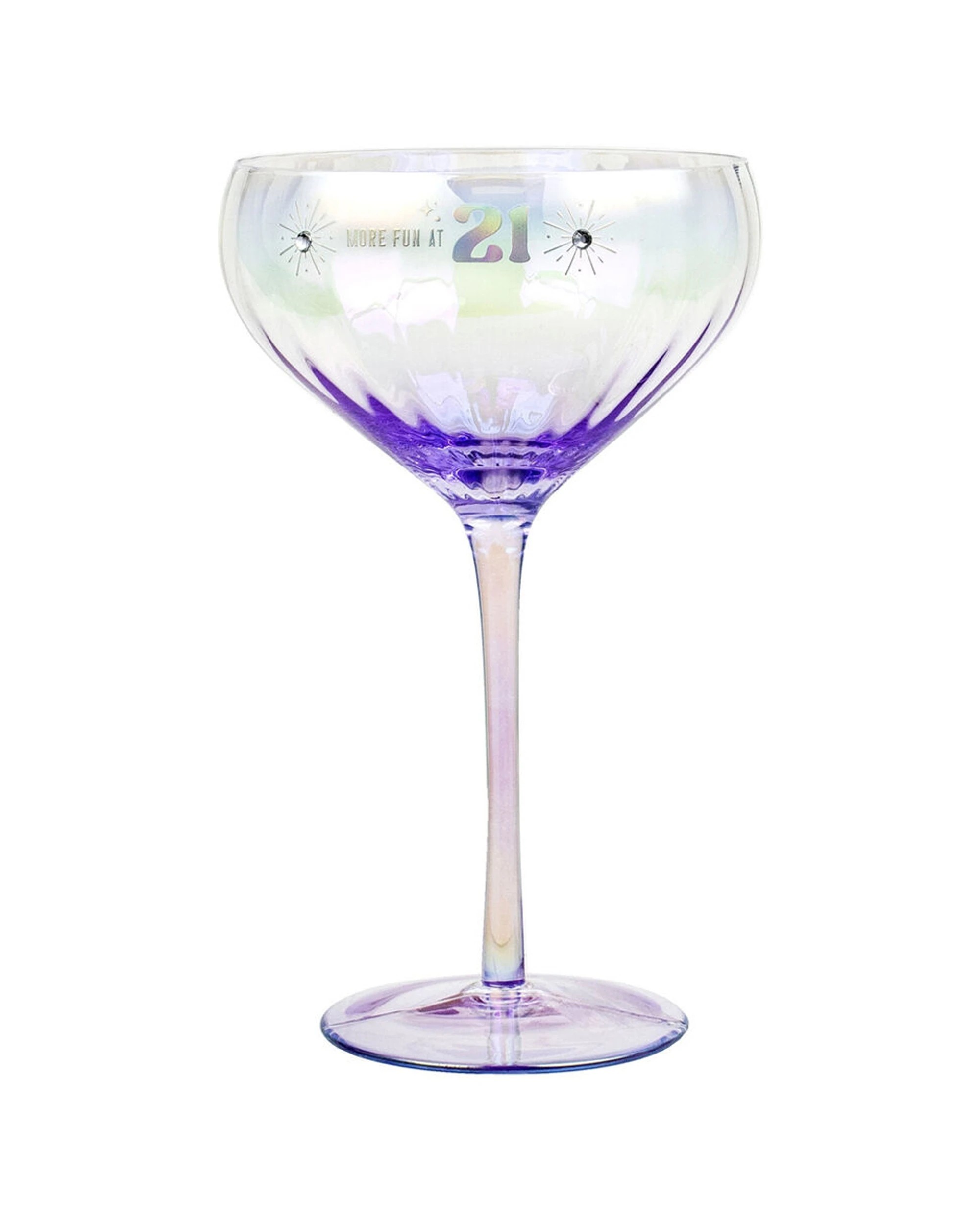 1 LMD 21st Holographic Stemmed Coupe Glass Drinkware 300ml - Multi, 1 of 1