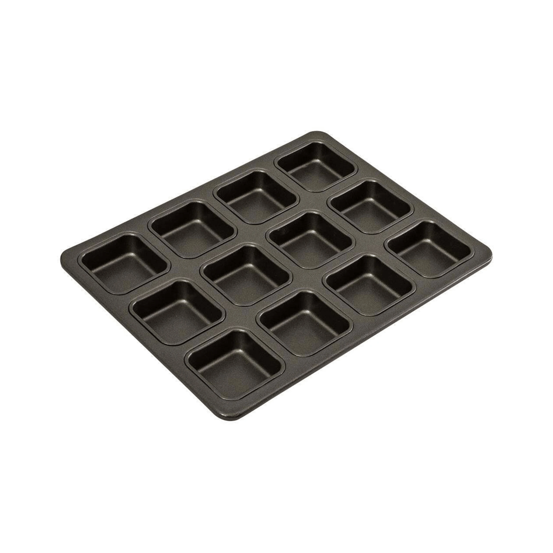 2 Bakemaster 12-cup Brownie Pan Carbon Steel 34x26cm Non-stick Oven Safe 260c
 - Black, 2 of 2