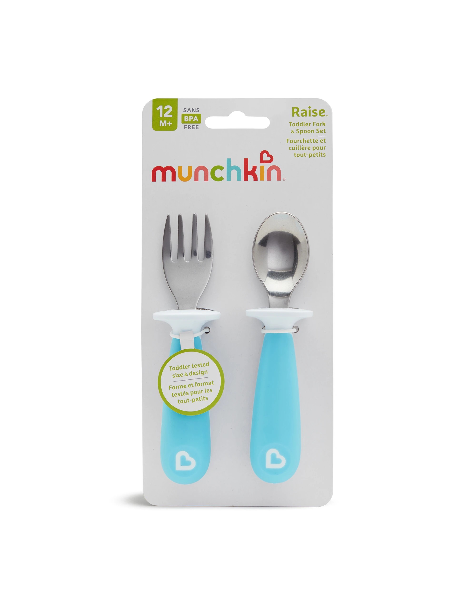 6 Munchkin Raise Toddler Fork and Spoon Set - Blue - Blue, 6 of 6