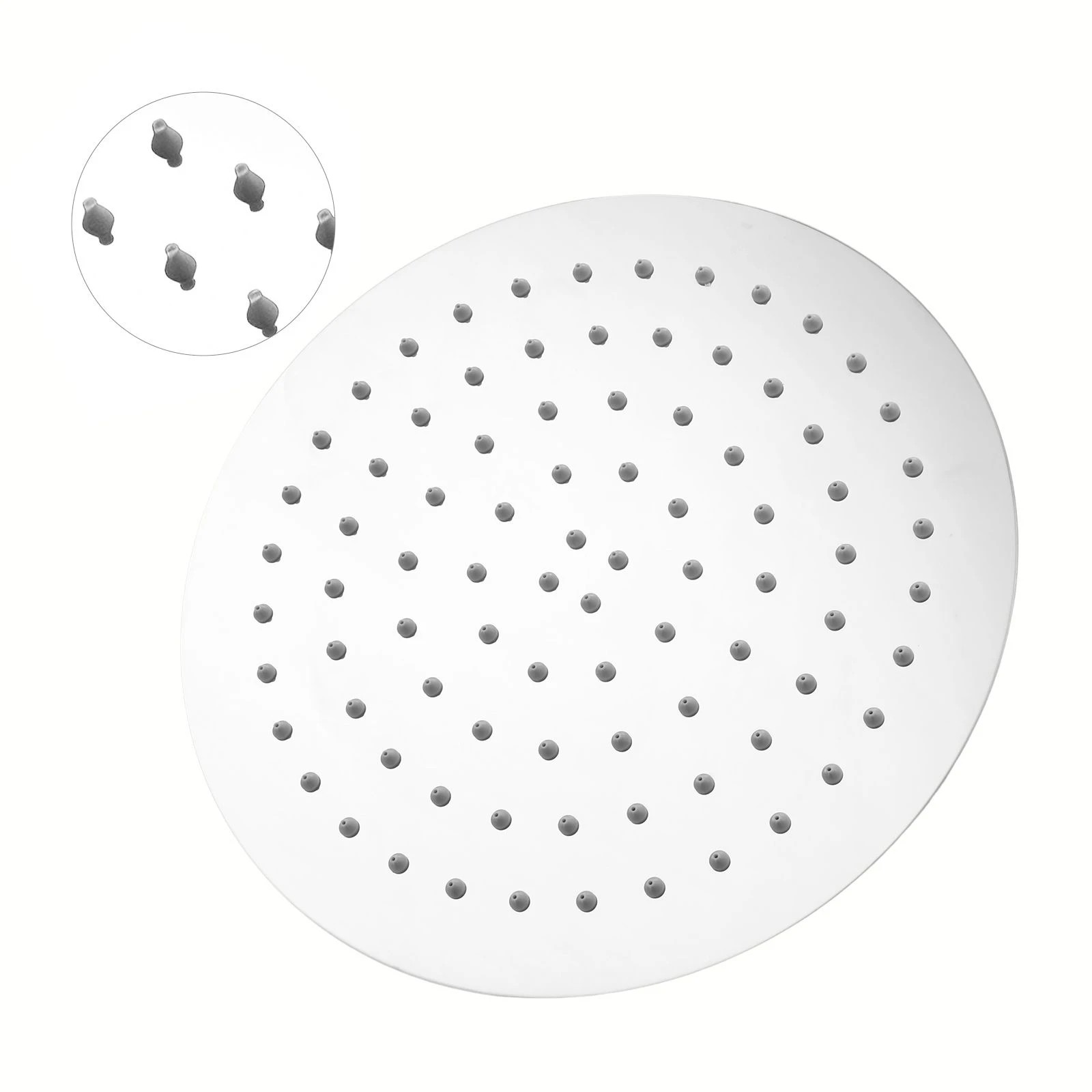 5 Ausway 10 Inch Round Rainfall Shower Head 250mm High Pressure Overhead Showerhead Stainless Steel Chrome Fi, 5 of 6