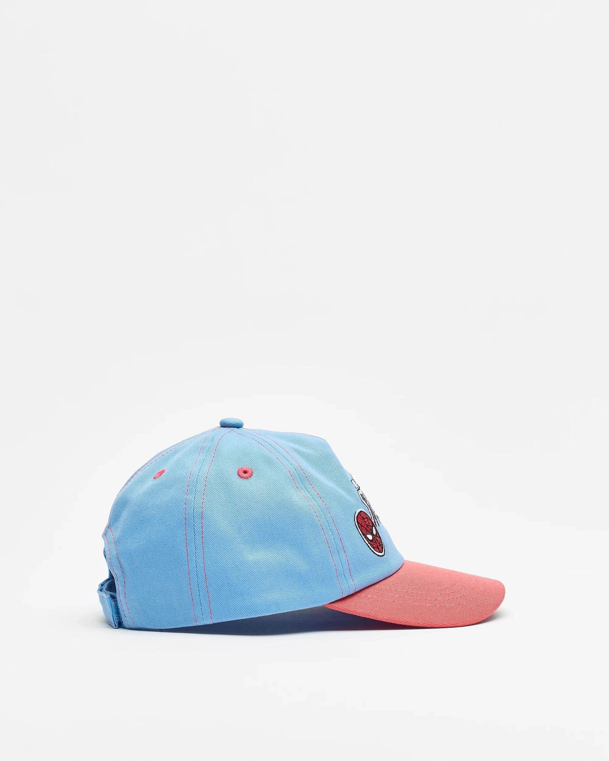 3 Spider-Man Kids Licensed Spiderman Icons Cap BLUE, 3 of 4