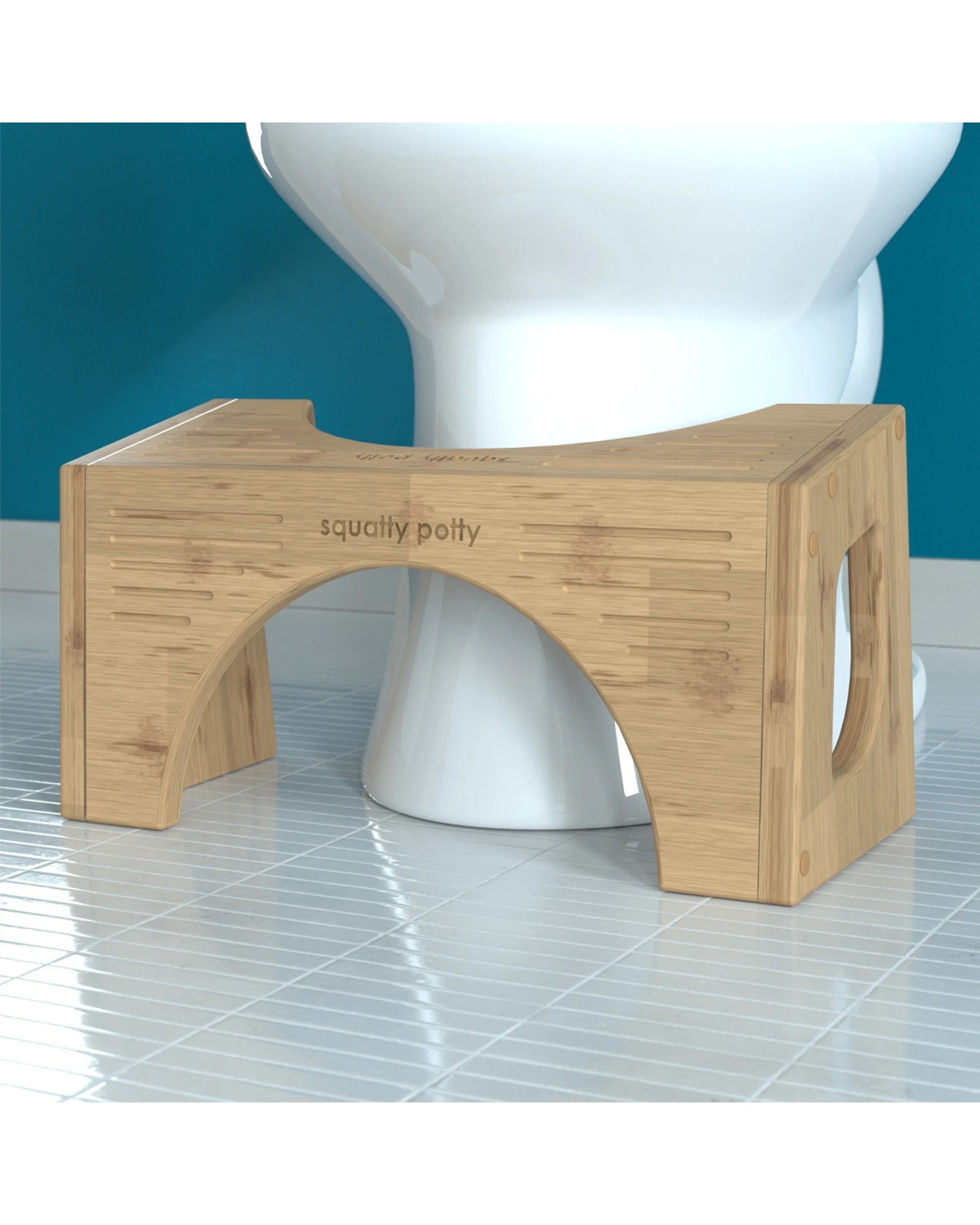 3 Squatty Potty Flip Bamboo Bathroom Toilet Stool Adjustable 7 & 9 Inch - Natural, 3 of 5