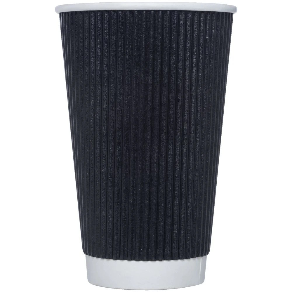 3 J.Burrows Corrugated Paper Cup 454mL Black, 3 of 4