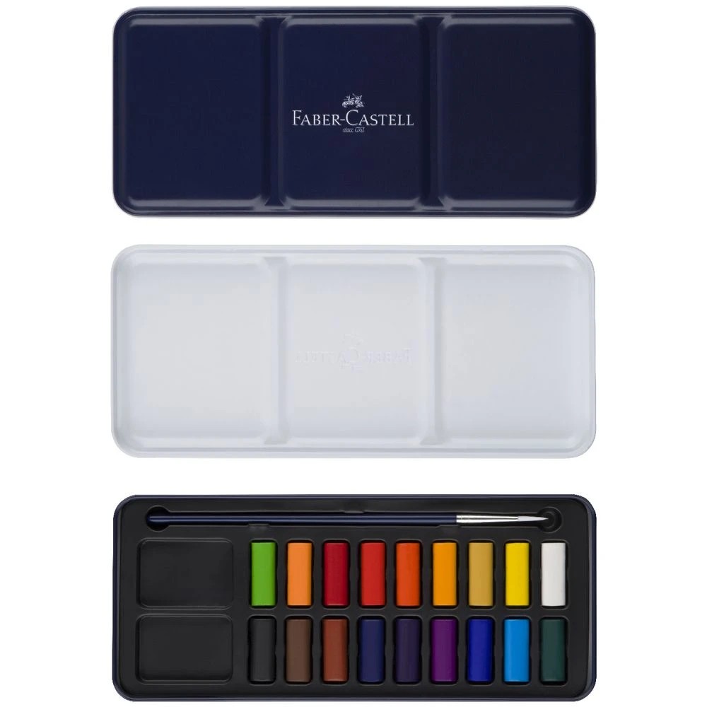 2 Faber-Castell Watercolour Pans and Brush 18 Pack, 2 of 3