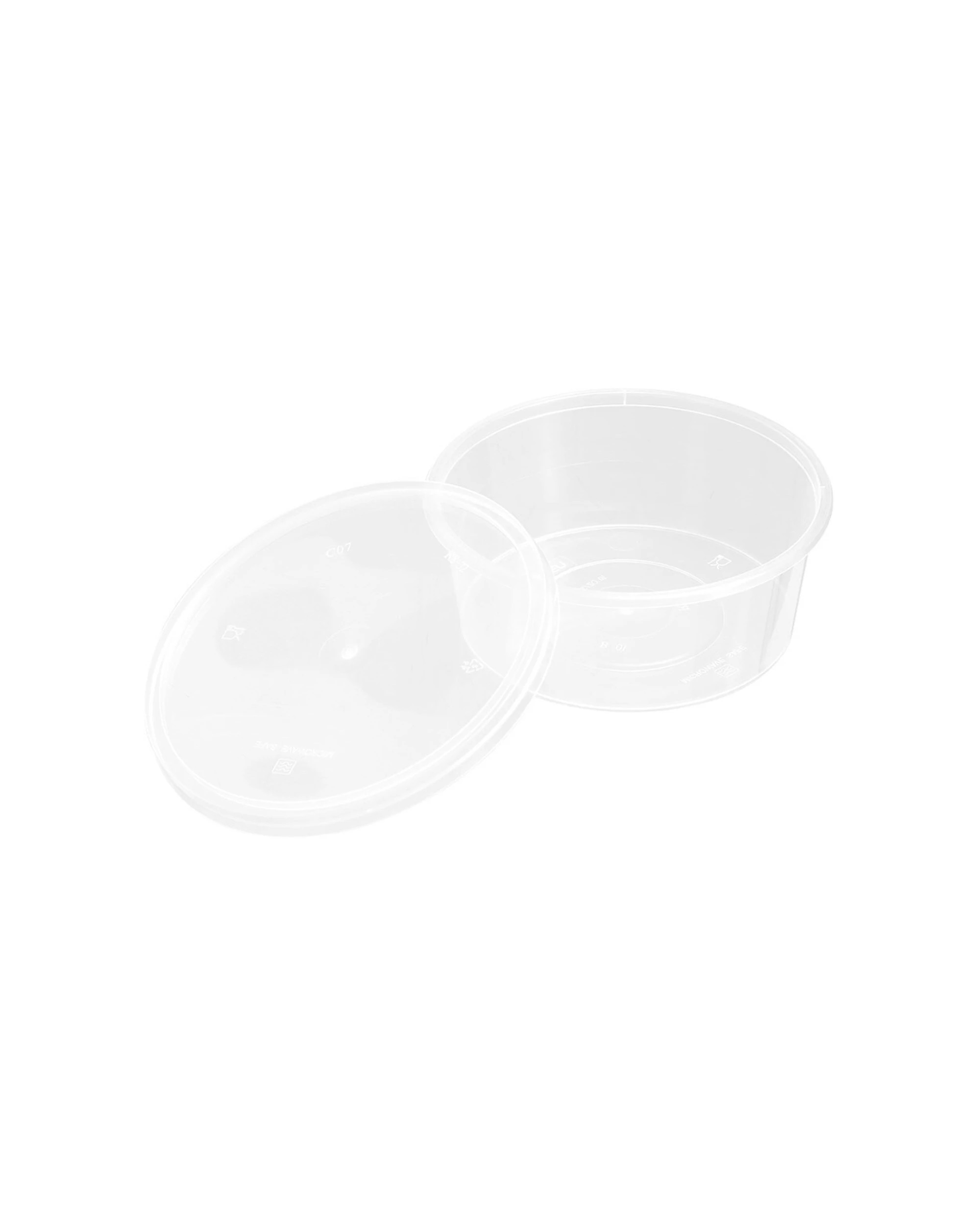 4 12pc Lemon & Lime Reusable Meal Prepping Food Storage Container Round Box 300ml
 - Clear, 4 of 4