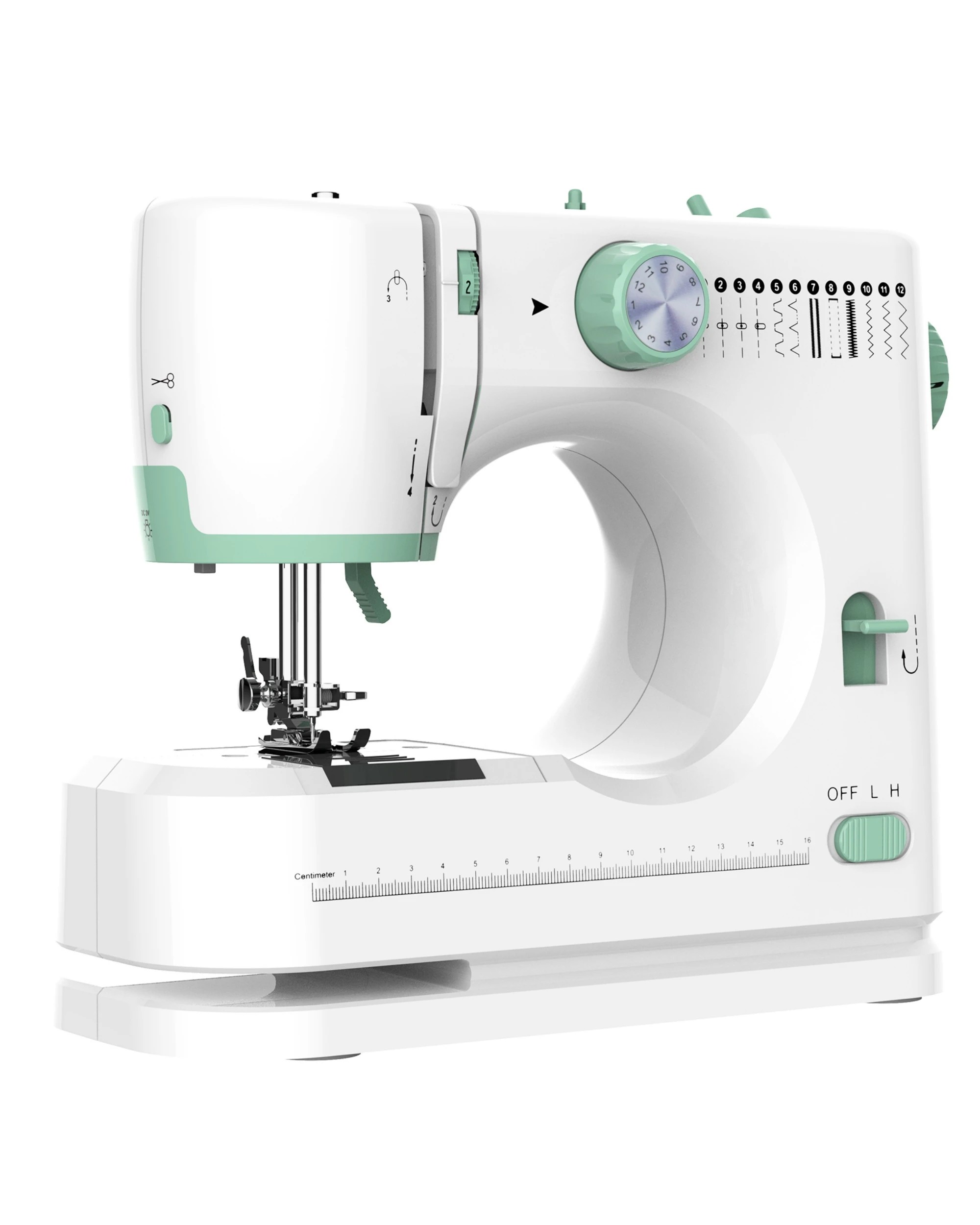 3 Advwin Mini Sewing Machine with 12 Stitch Patterns 54 Sewing Accessories - White, 3 of 7