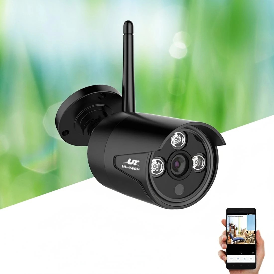 2 UL-tech Wireless CCTV 3MP Camera Bullet - Black, 2 of 5