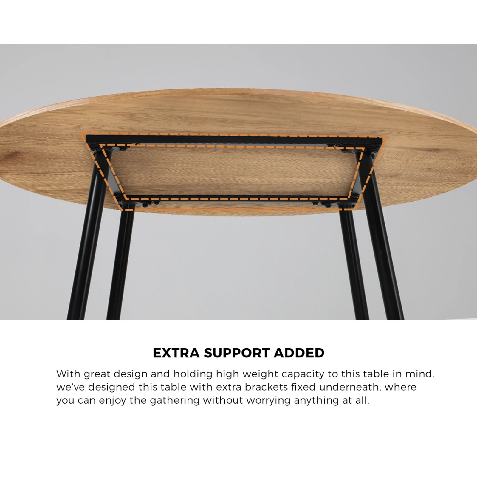 4 Oikiture 1.1m Dining Table Set with Corduroy Chairs 4-Seater Kitchen Furniture - Natural, 4 of 9