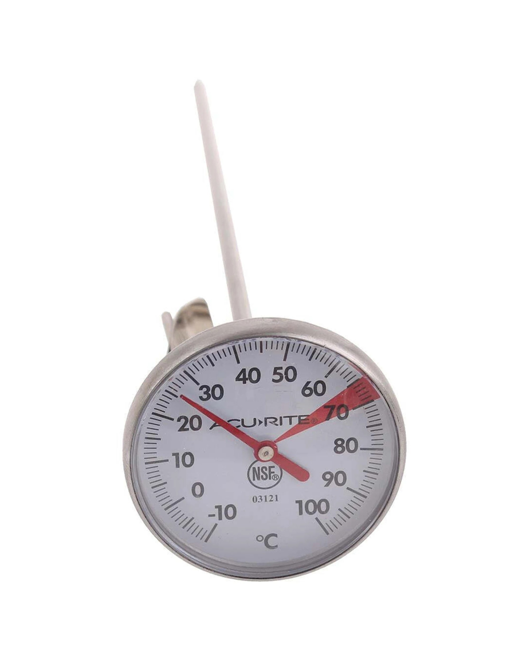 1 Acurite Large Frothing Thermometer 18cm Stainless Steel Dial With Clip - Silver, 1 of 3