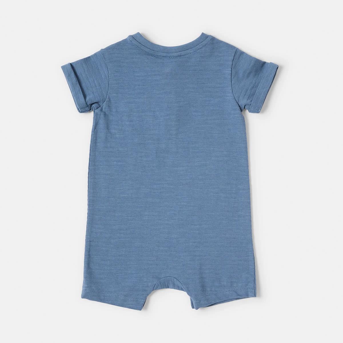 2 Henley Romper Blu Coastl, 2 of 3