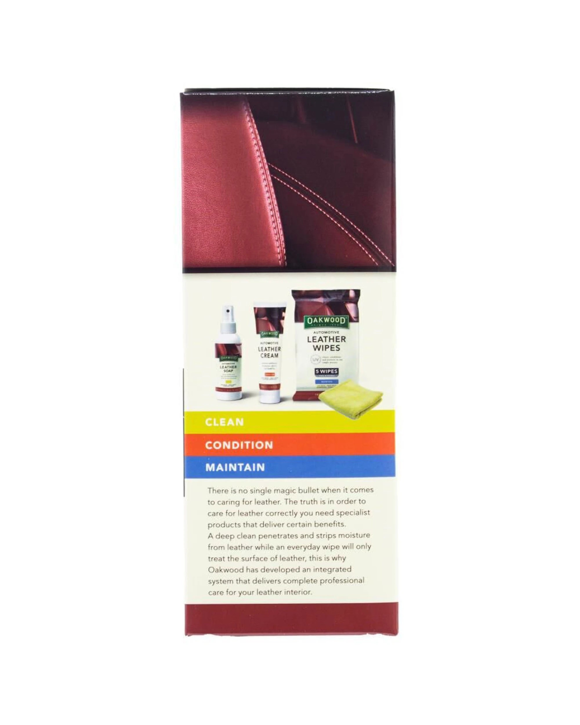 3 3x4pc Oakwood Automotive Leather Protection Pack Clean Condition Maintain - Multi, 3 of 5