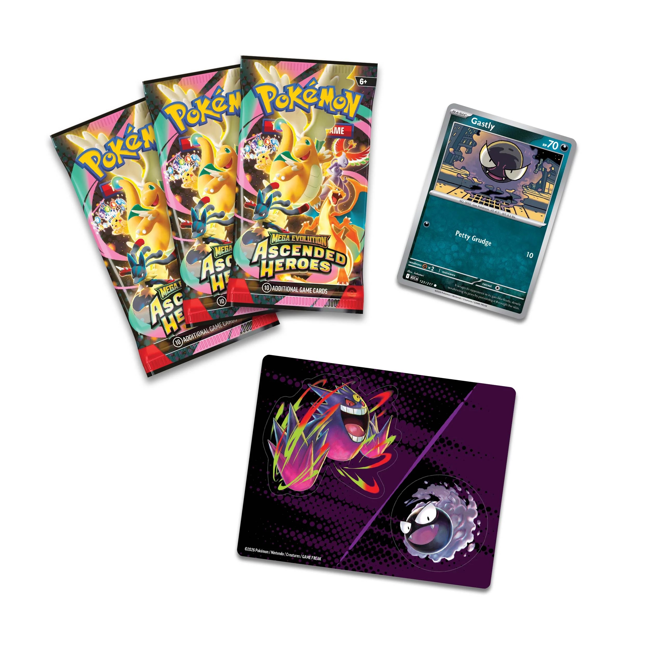 6 Pokemon Trading Card Game: Mega Evolution Ascended Heroes Tech Sticker Collection - Assorted, 6 of 6
