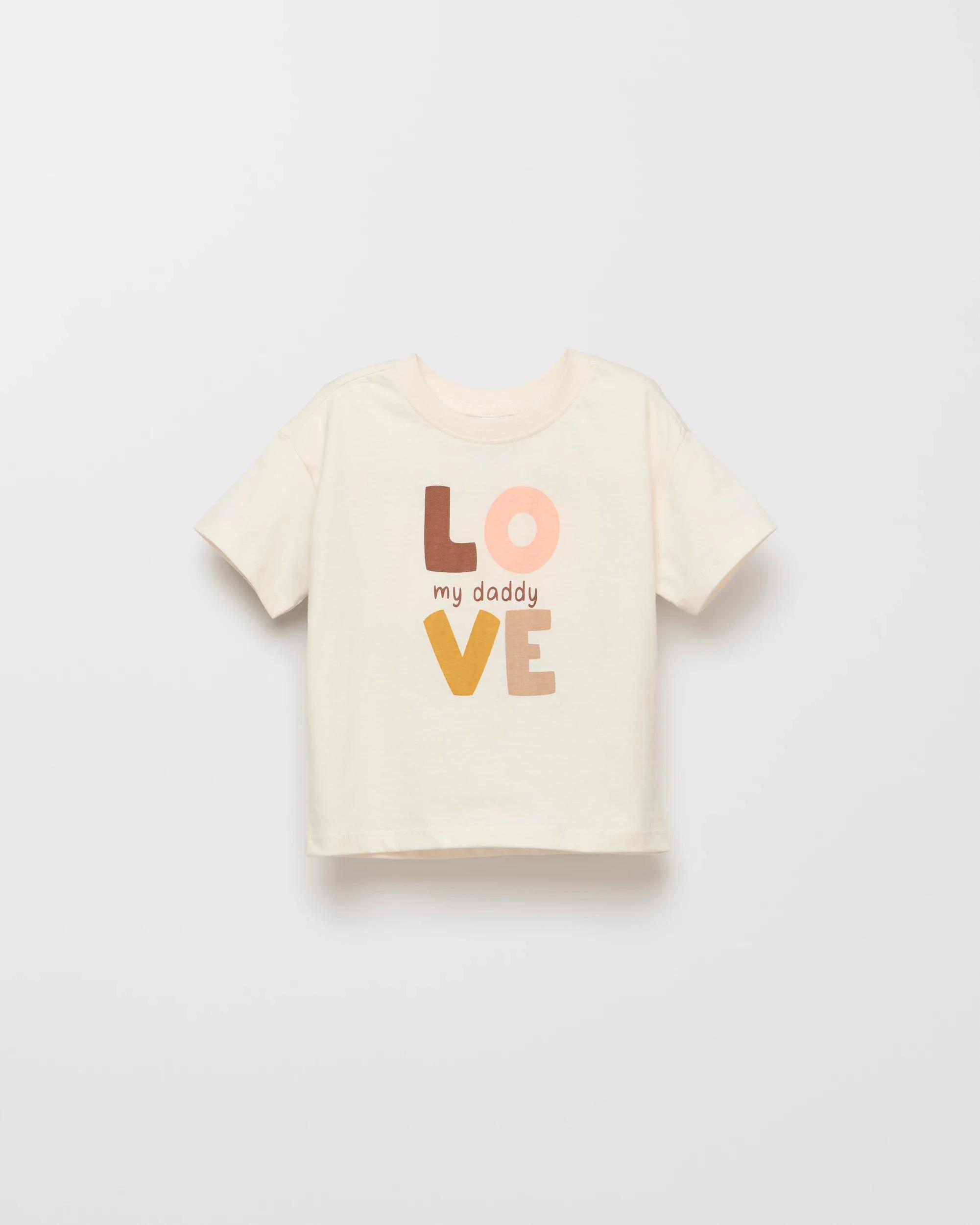 1 Target Baby Organic Cotton Placement Print Oversized T-Shirt LOVE MY DADDY, 1 of 4
