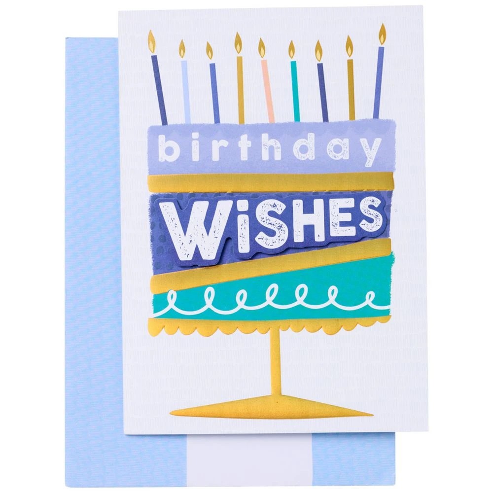 1 Lasting Impressions Happy Birthday Card Wishes Cake, 1 of 2