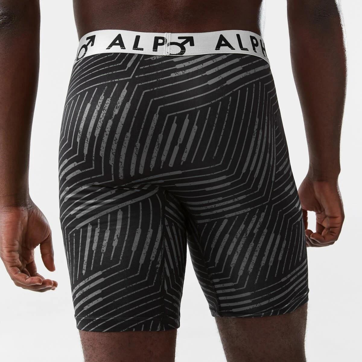 3 Long Leg Printed Sports Trunks ANGLE FILE, 3 of 5