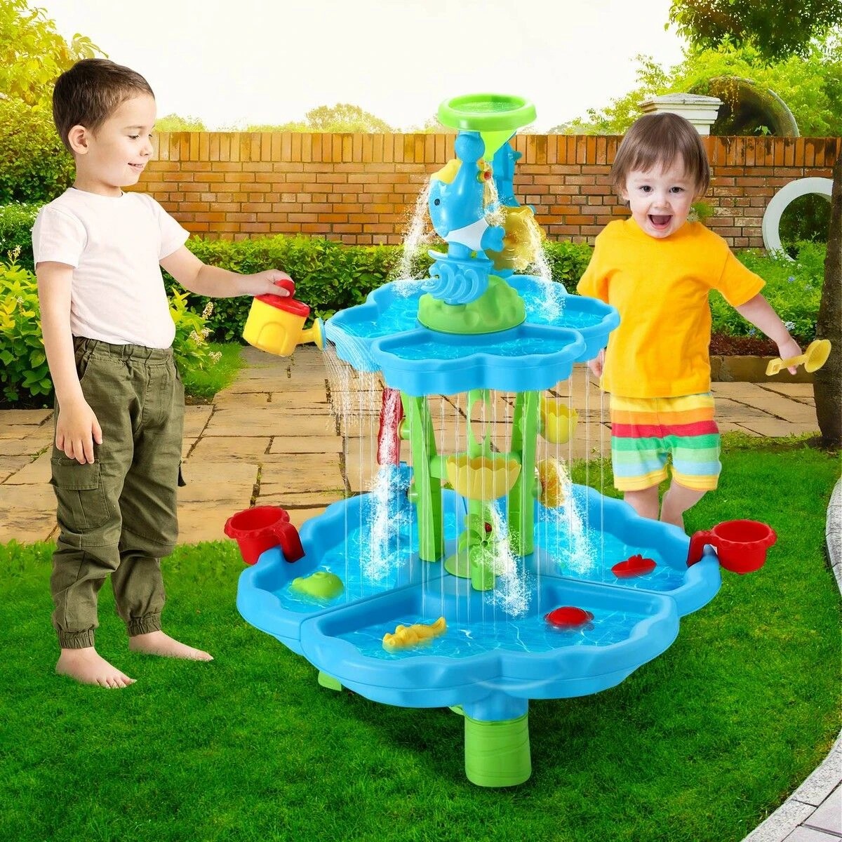 3 AUSWAY Water Table Waterfall Sand Pit Play Ground Playset, 3 of 7